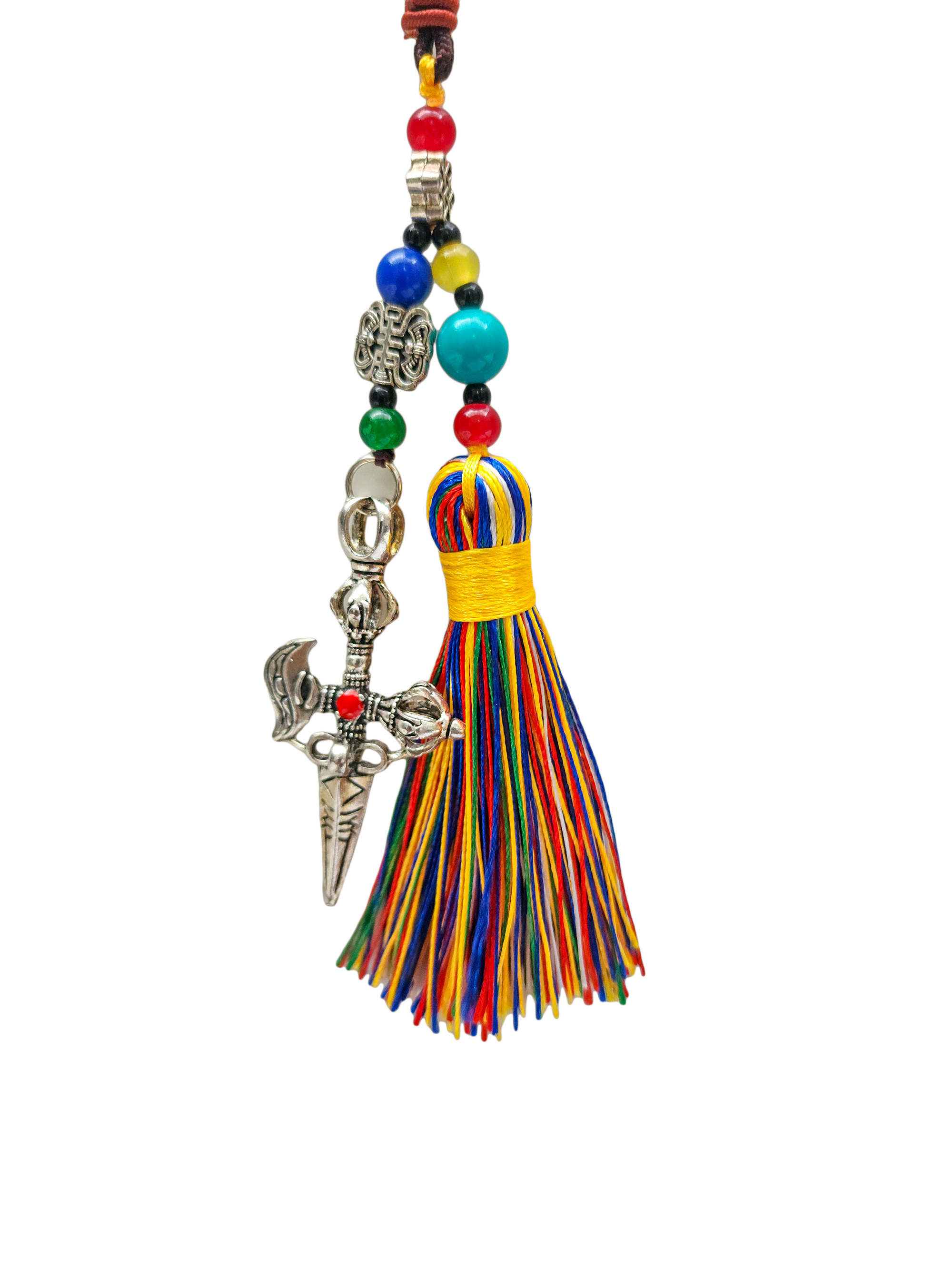 Buddhist Ritual Amulet Hanging With Phurba, For Wall, Altar, Bags And Keyring