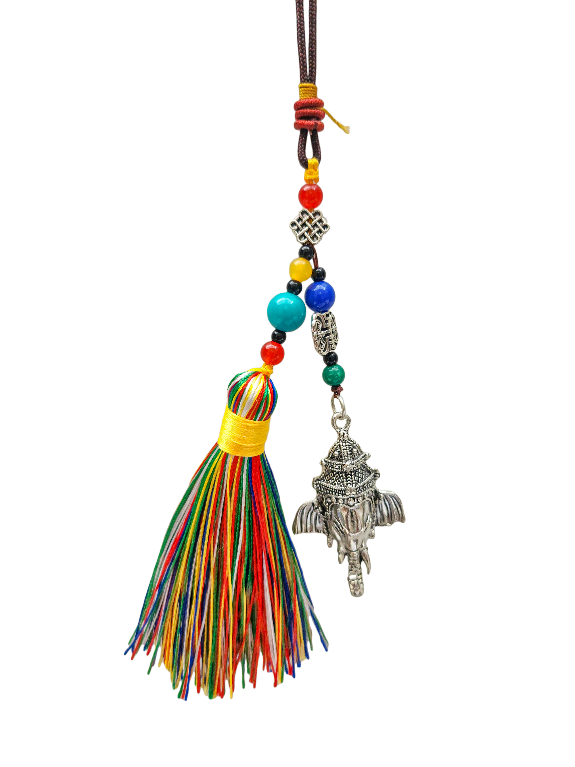 Buddhist Ritual Amulet Hanging With Ganesh, For Wall, Altar, Bags And Keyring