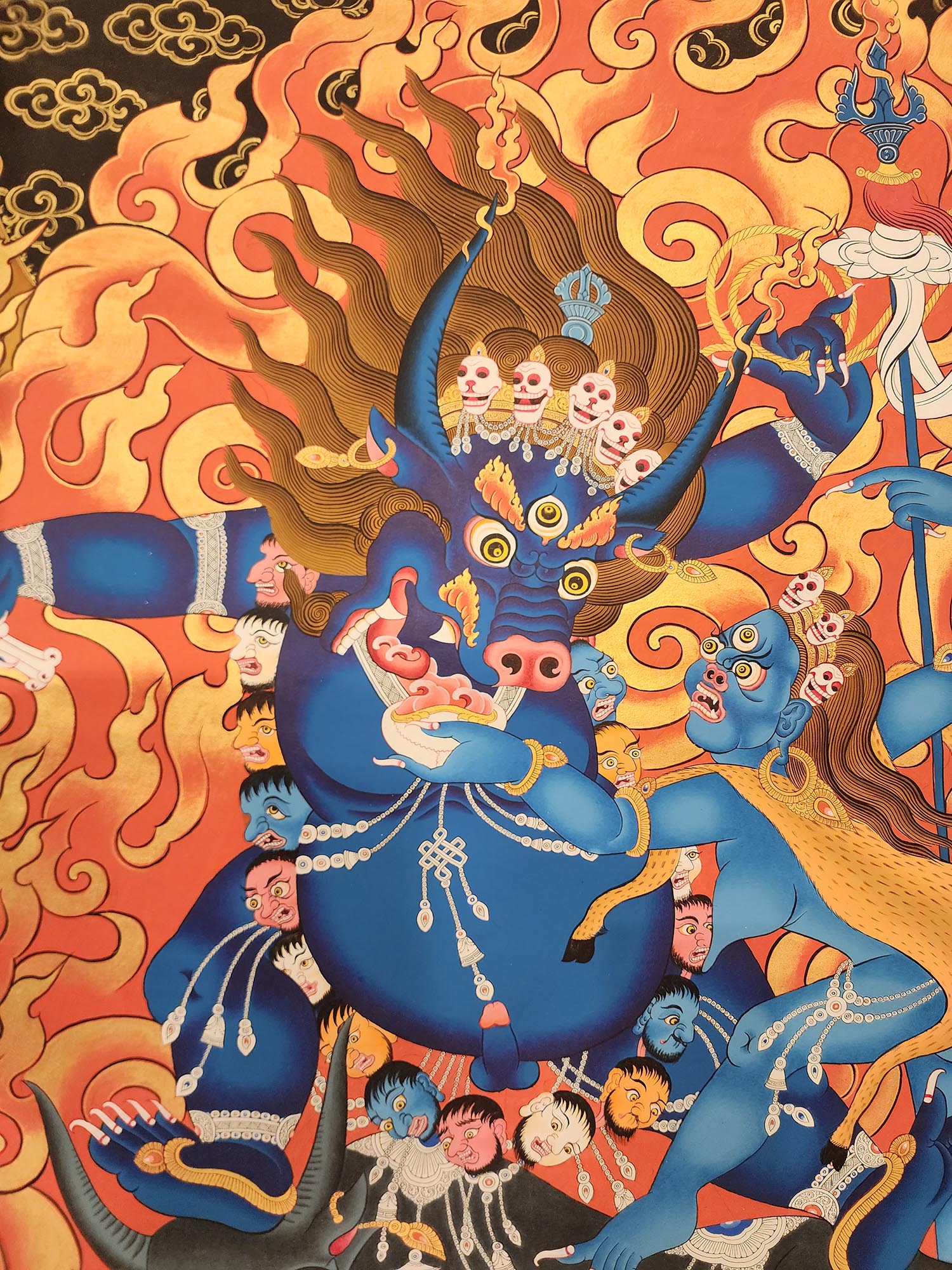 Yamantaka Thangka, Tibetan Buddhist Art, Hand Painted, <span Style=