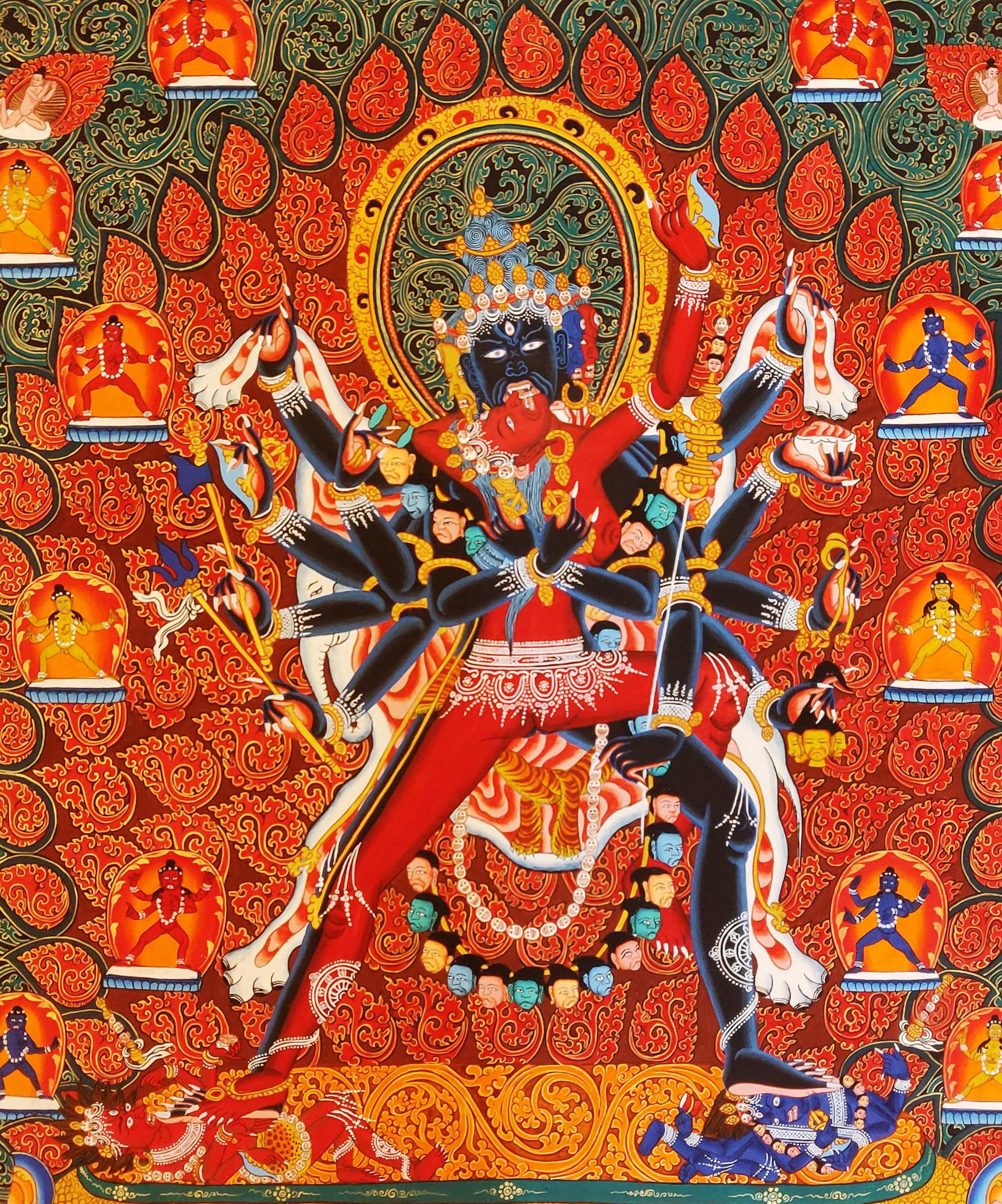 Chakrasambhara Mandala Thangka, Tibetan Buddhist Art, Hand Painted, <span Style=