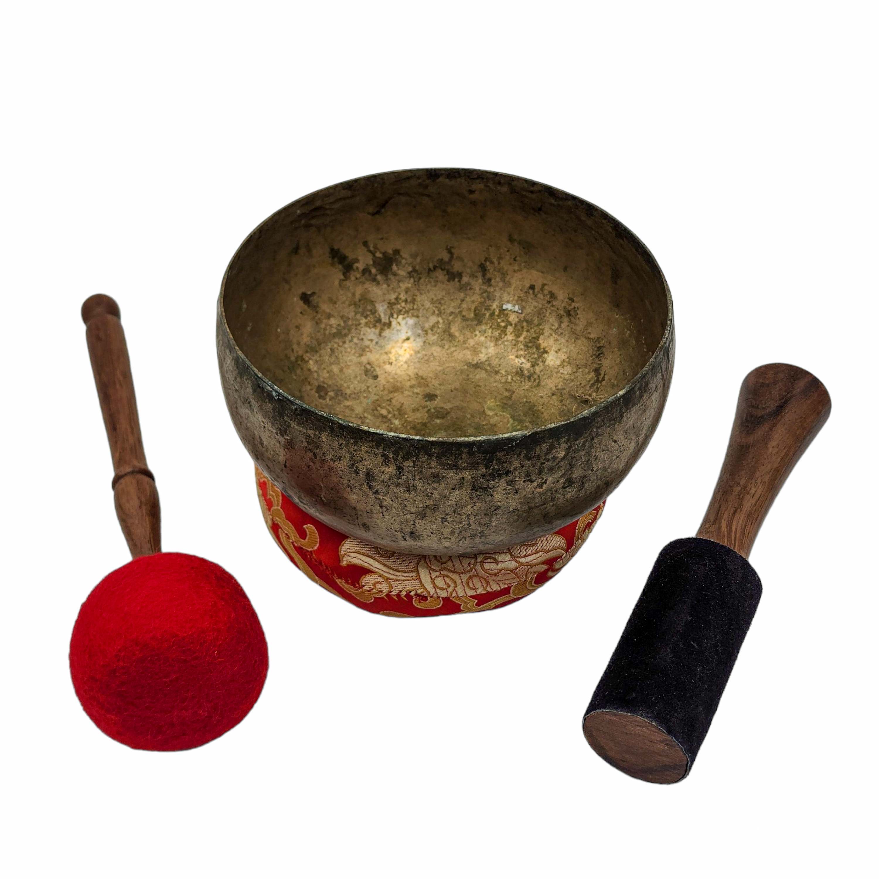 Kopre Singing Bowl, Buddhist Hand Beaten, Antique Finishing