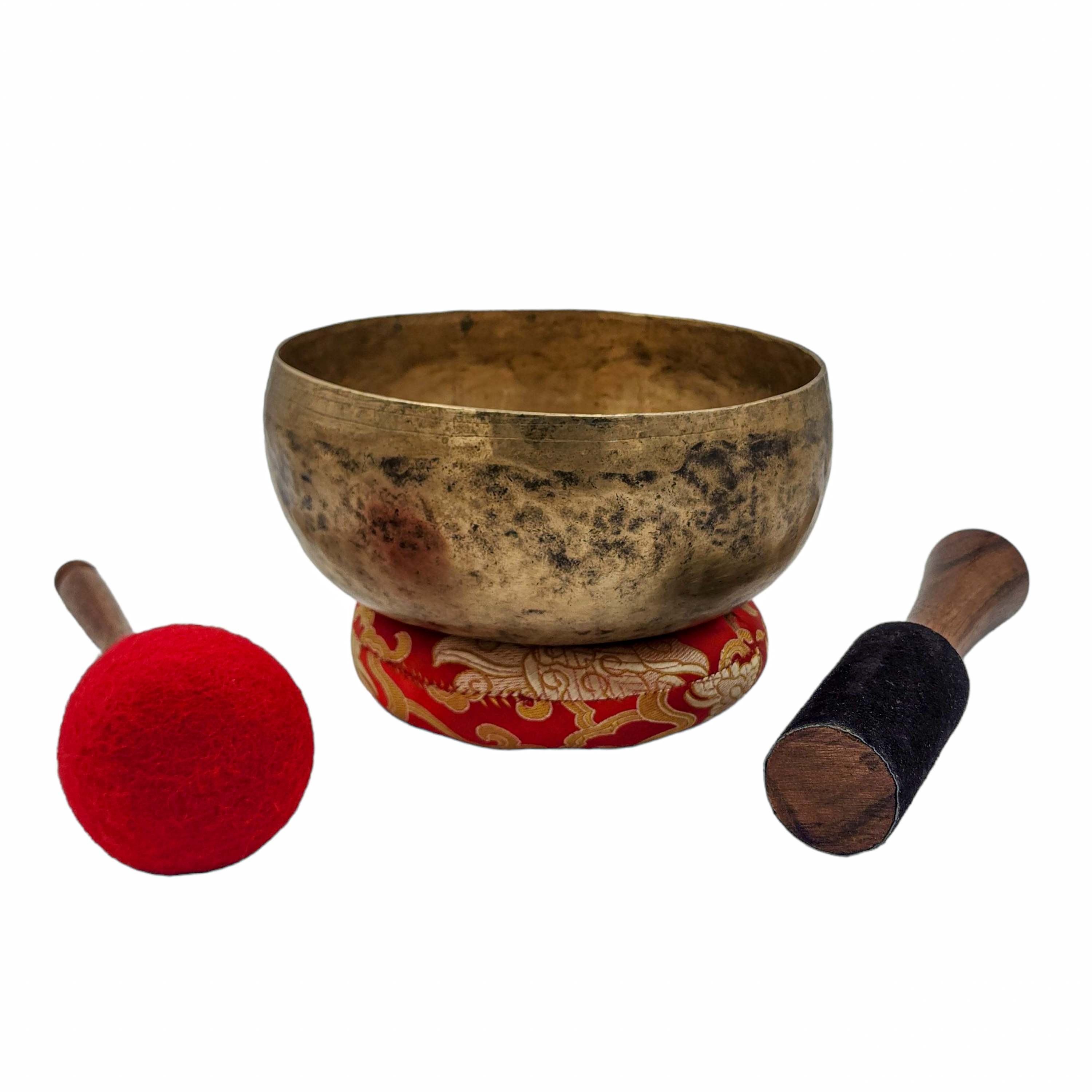 Kopre Singing Bowl, Buddhist Hand Beaten, Antique Finishing