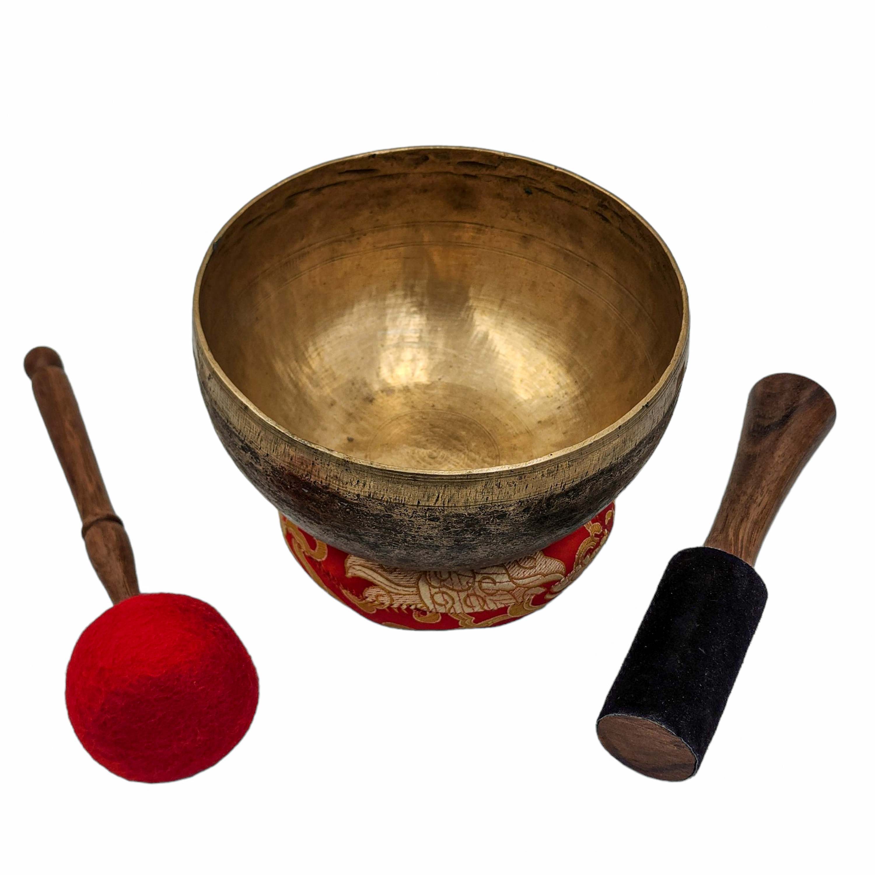 Kopre Singing Bowl, Buddhist Hand Beaten, Antique Finishing