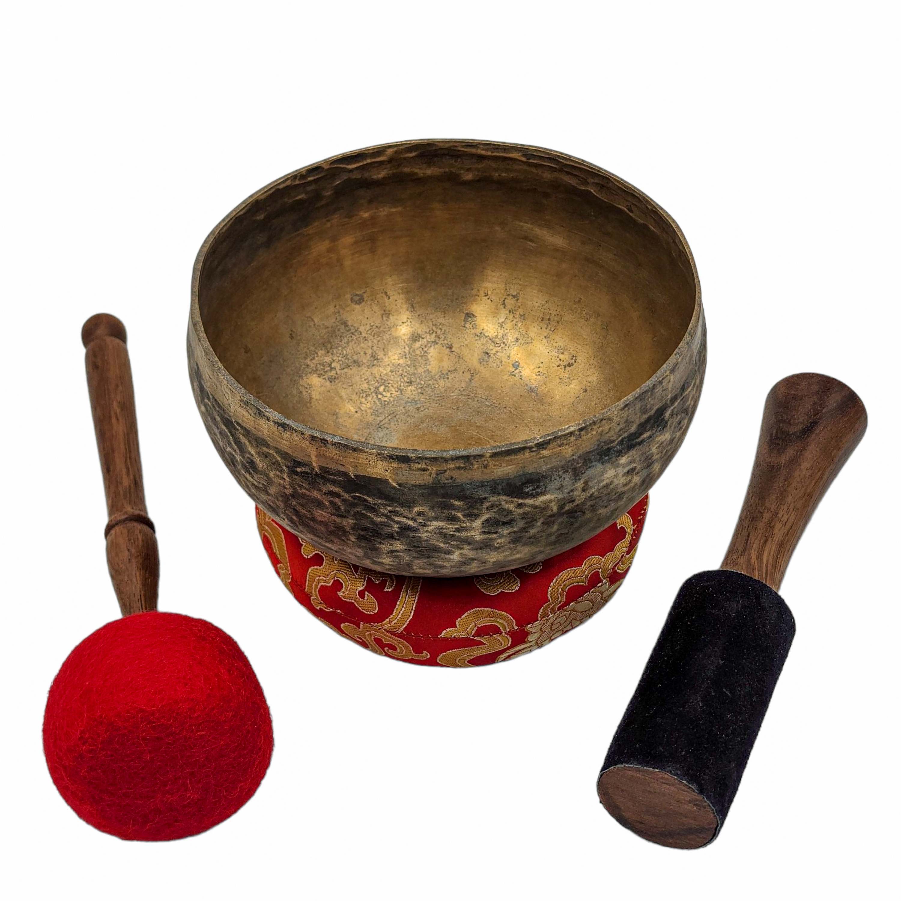 Kopre Singing Bowl, Buddhist Hand Beaten, Antique Finishing