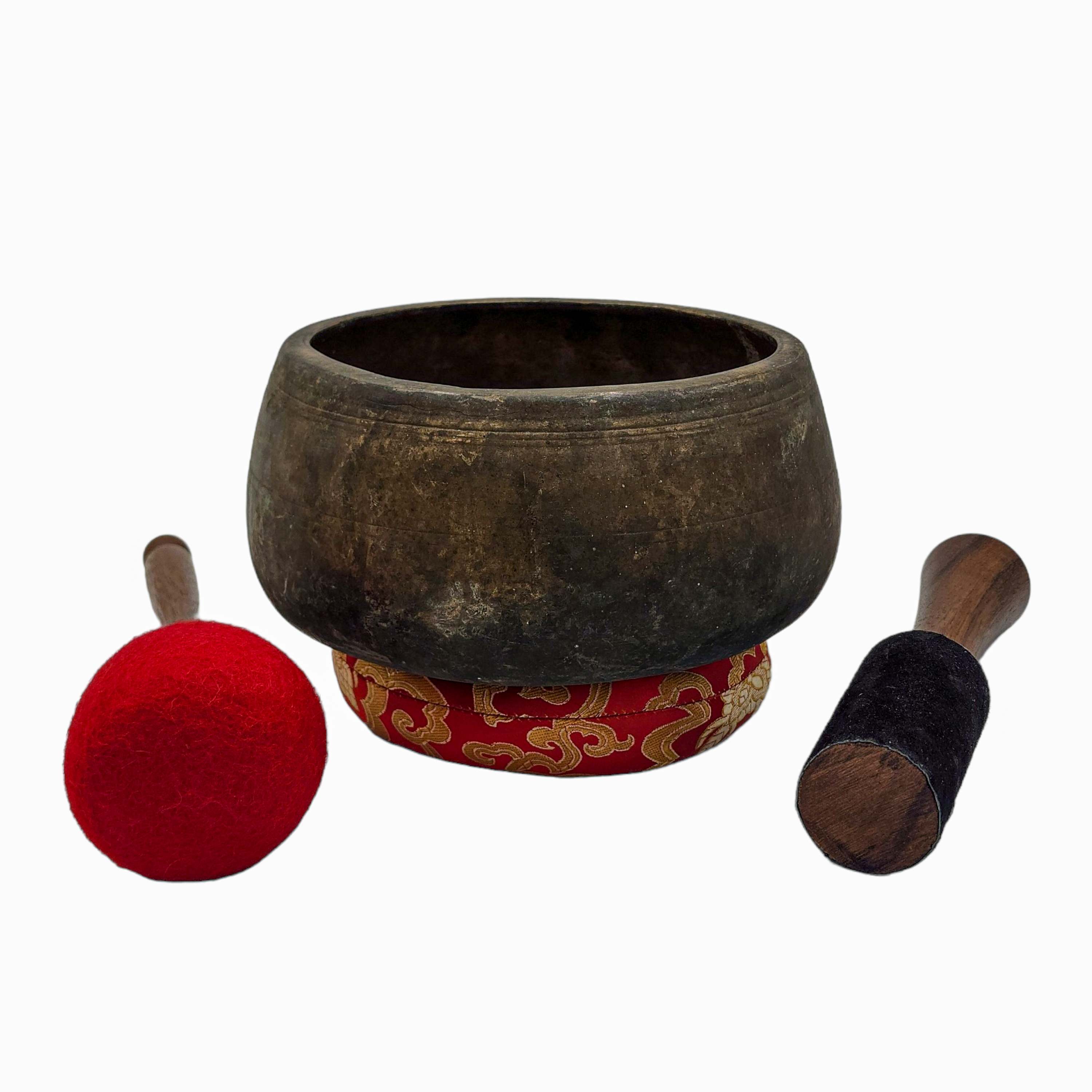Mani Singing Bowl, Buddhist Hand Beaten, Antique Finishing