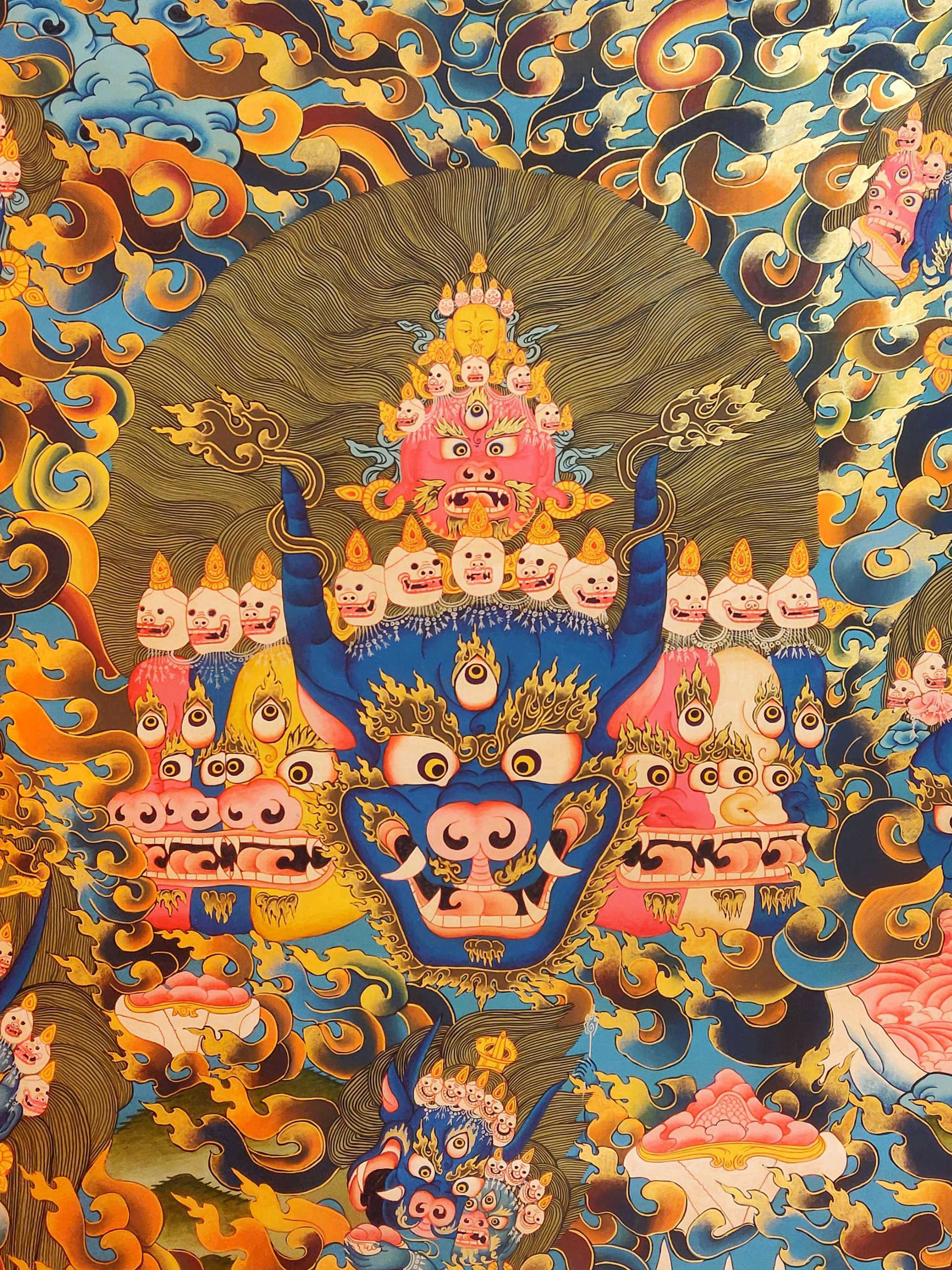 Yamantaka Thangka, Tibetan Buddhist Art <span Style=
