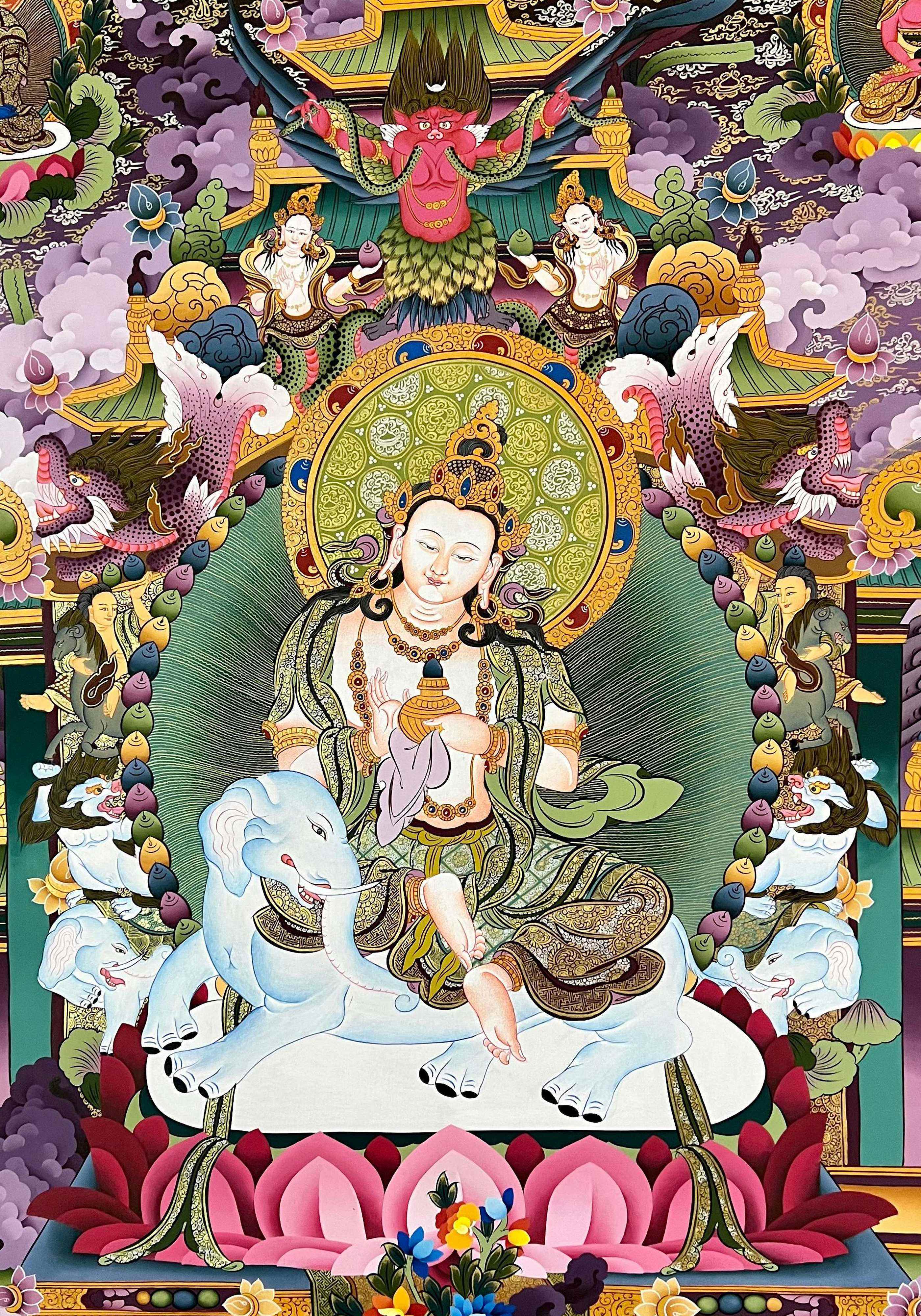 Samantabhadra Thangka, Tibetan Buddhist Art, Hand Painted, <span Style=
