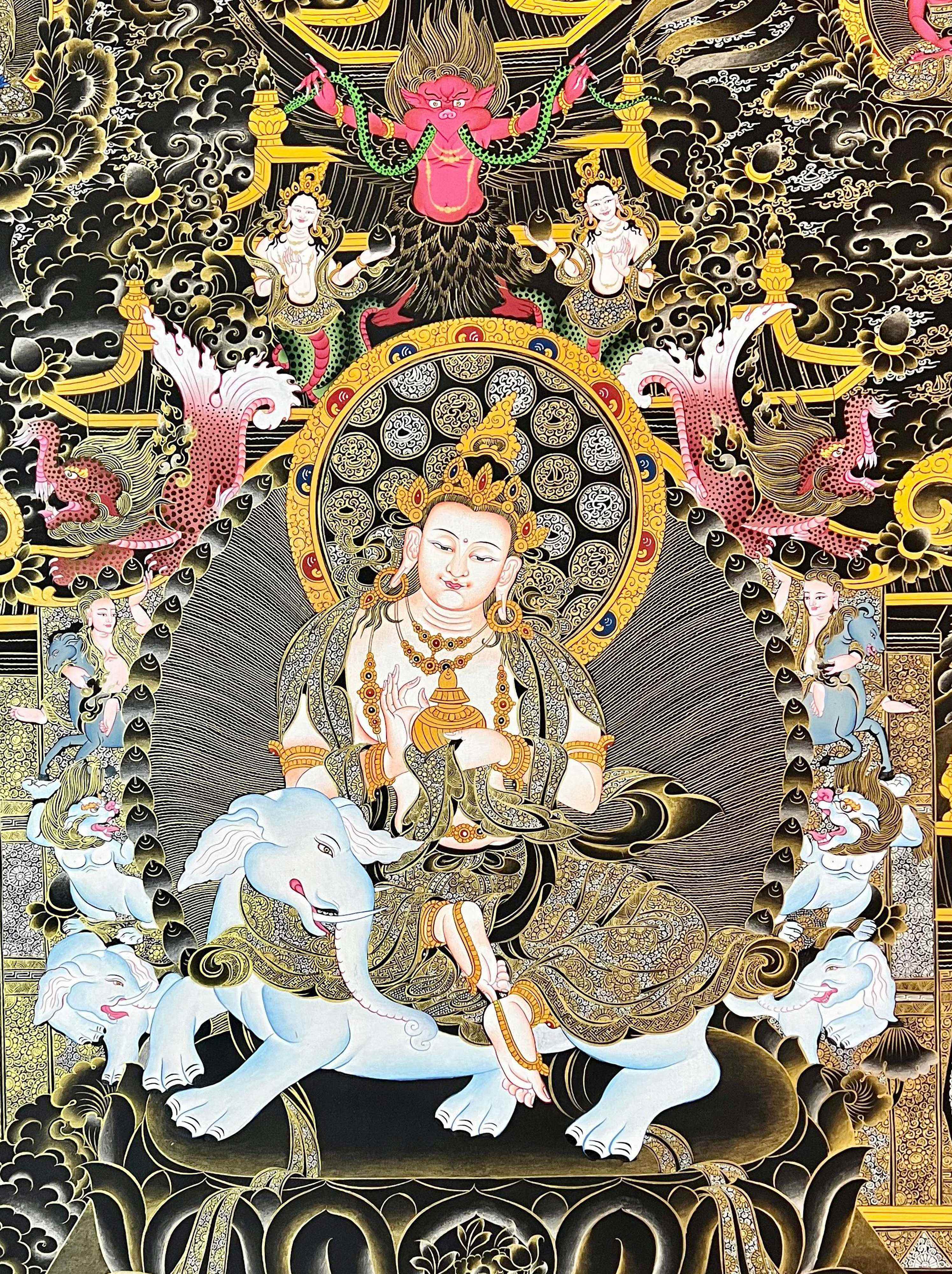 Samantabhadra Thangka, Tibetan Buddhist Art, Hand Painted, <span Style=