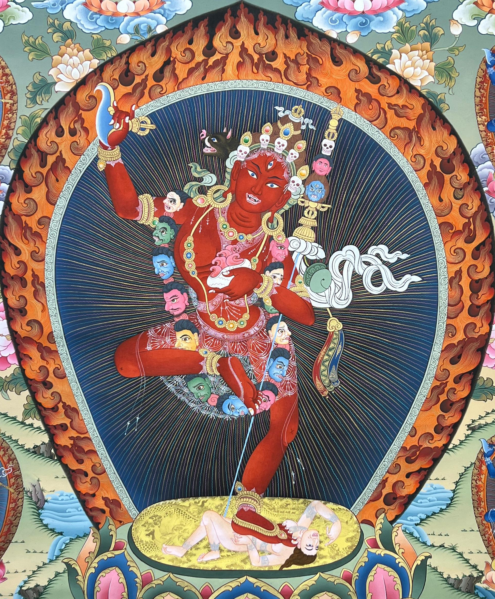 Vajravarahi Thangka, Tibetan Buddhist Art, Hand Painted, <span Style=