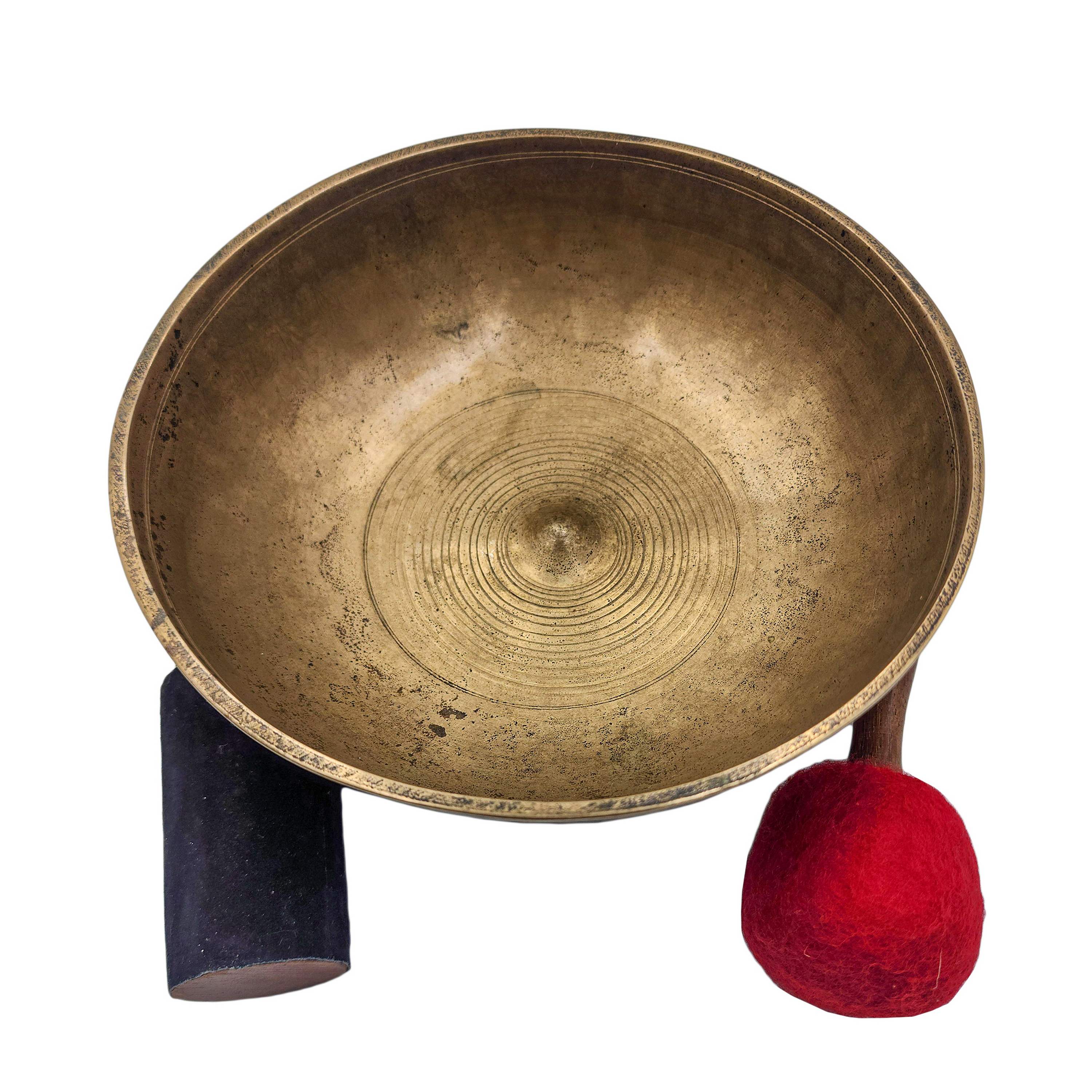 Manipuri Singing Bowl, Buddhist Hand Beaten, Antique Finishing