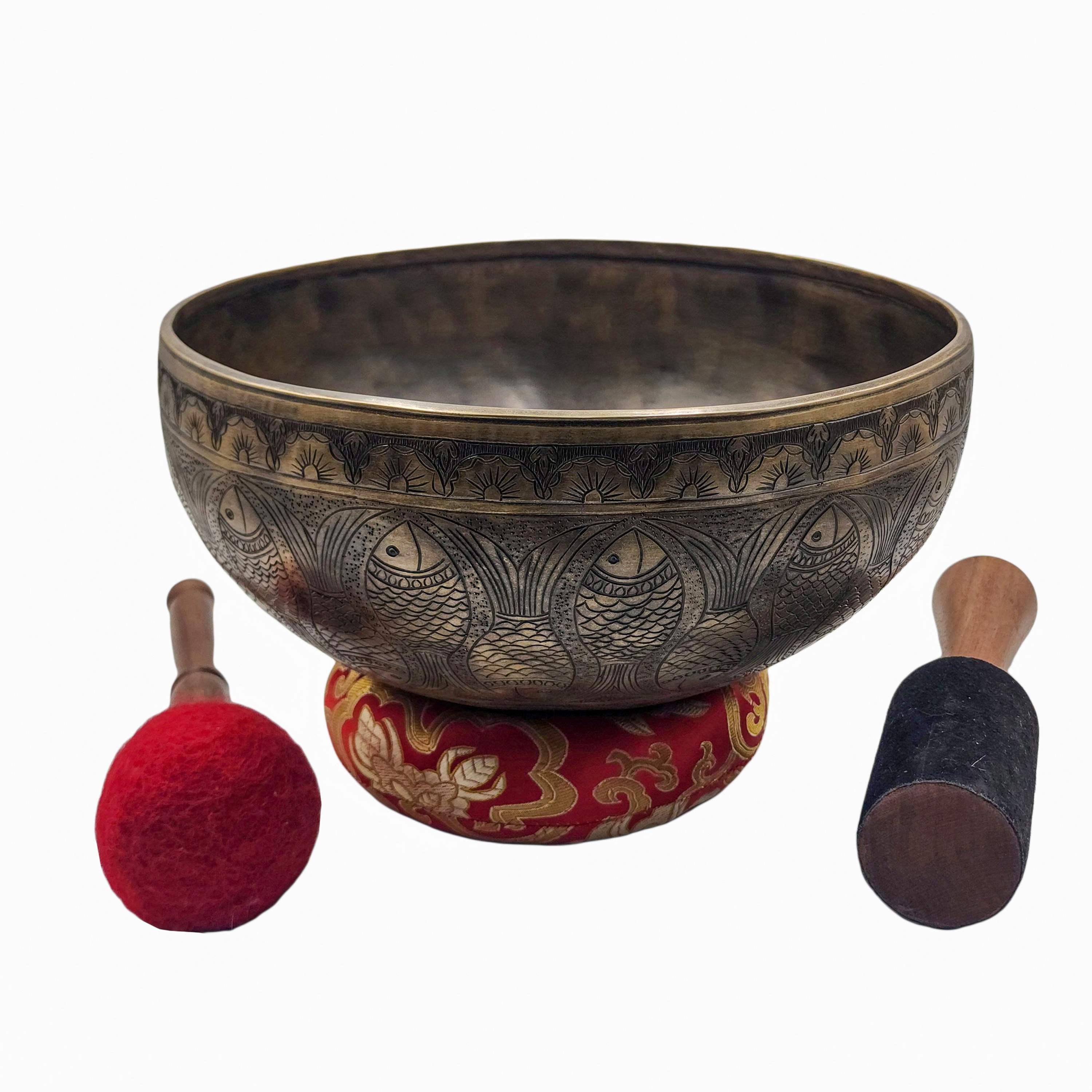 Jambati Singing Bowl, Buddhist Hand Beaten <span Style=