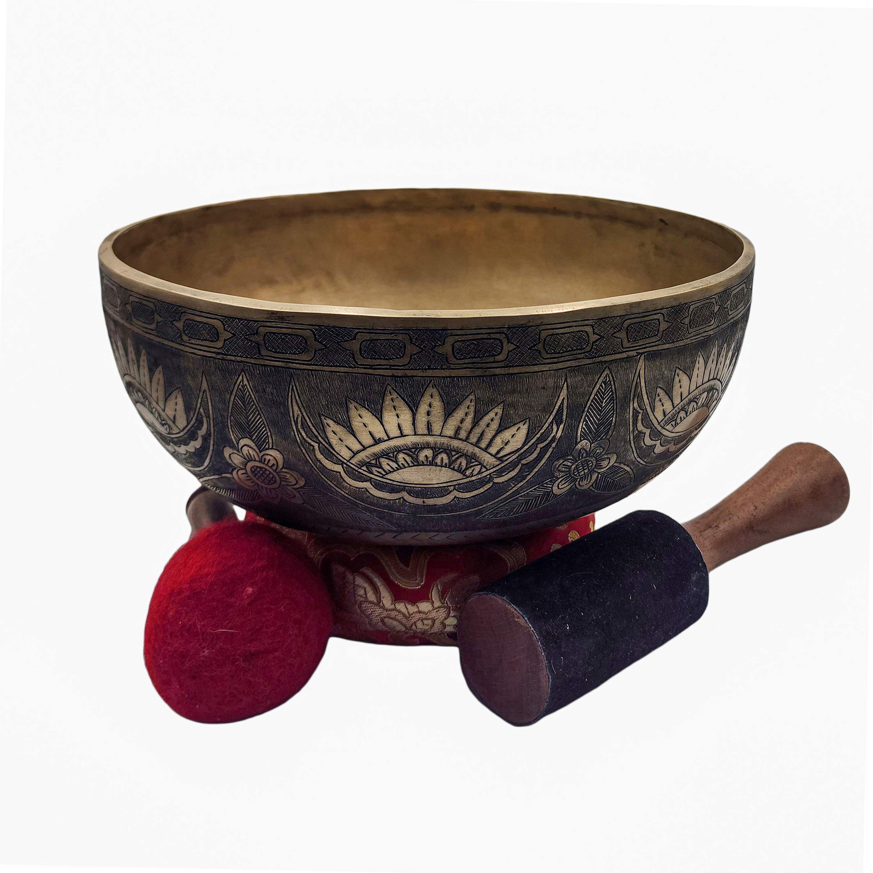 Jambati Singing Bowl, Buddhist Hand Beaten <span Style=