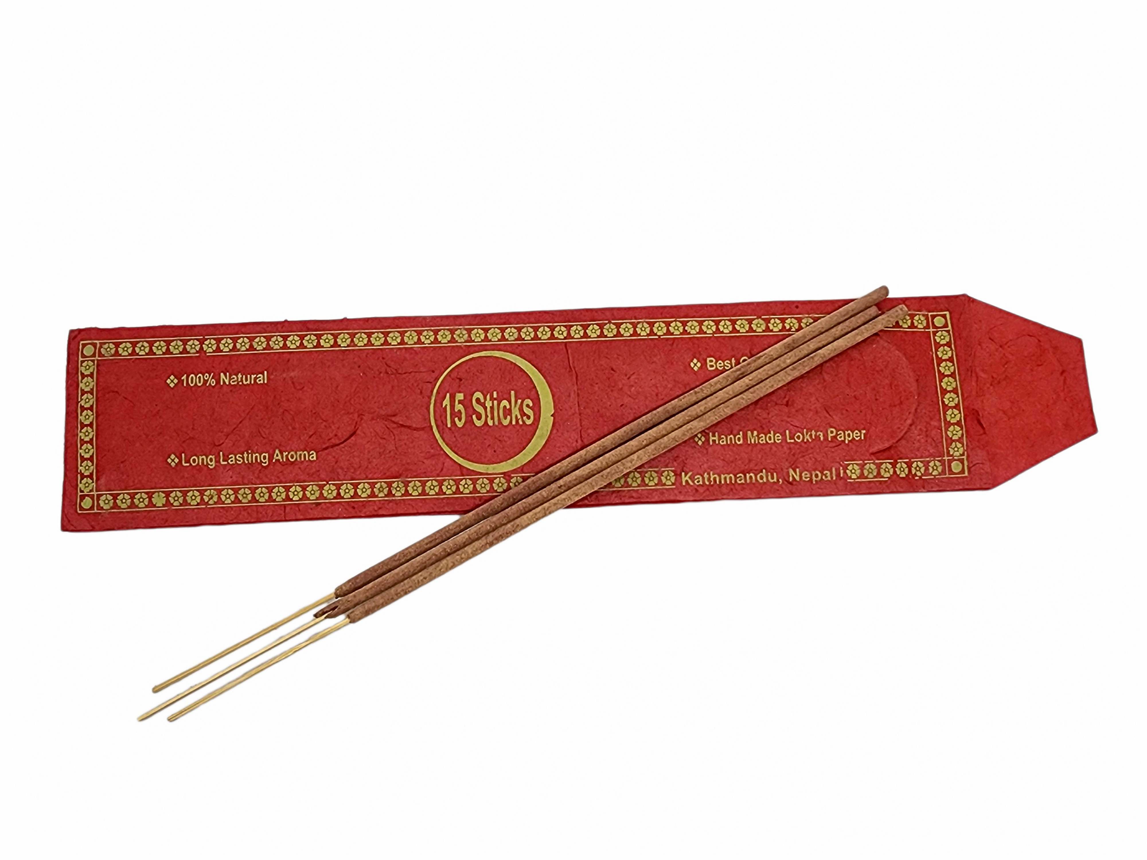 Rakta Chandan red Sandalwood Ritual Incense Stick, 15 Stick, high Quality, Made In Nepal