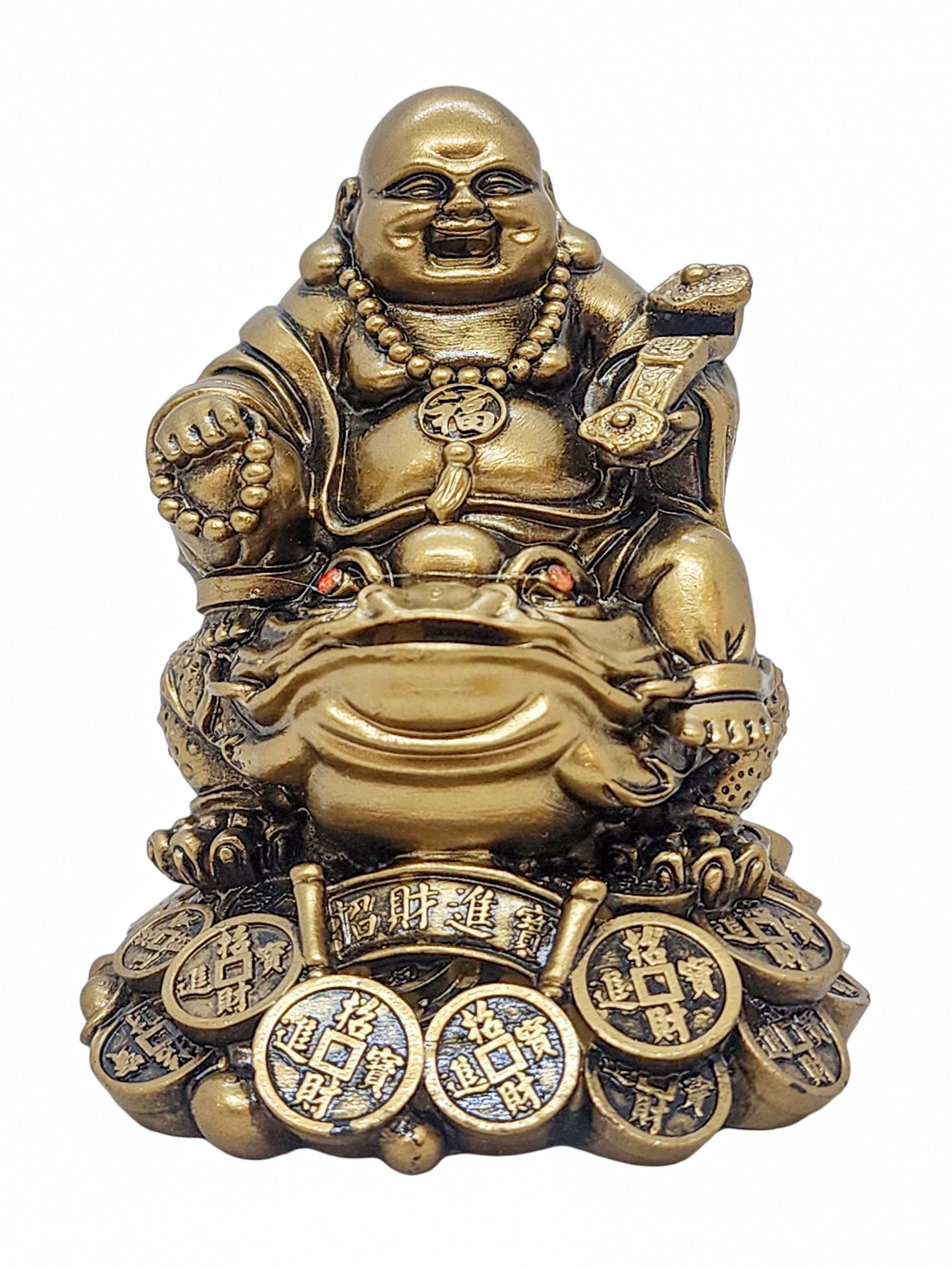 laughing Buddha, Buddhist Miniature Statue, ceramic Molding