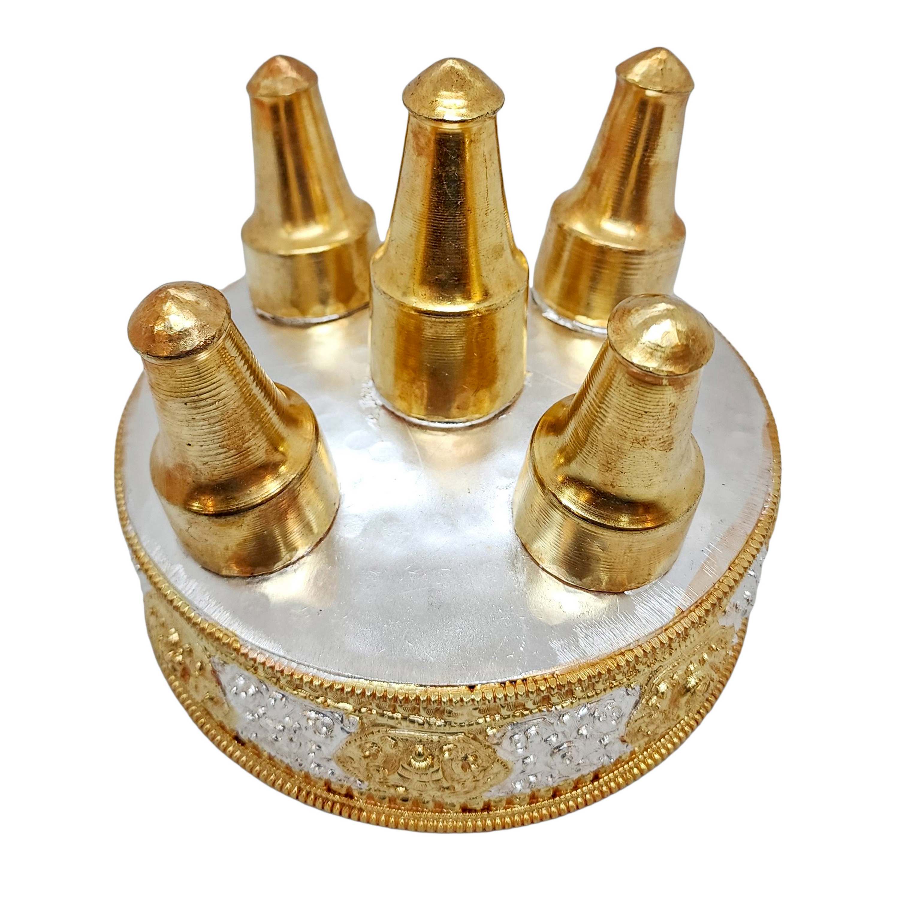 kusum Mandala, Buddhist Handmade Ritual Item, Gold And Silver Plated, small