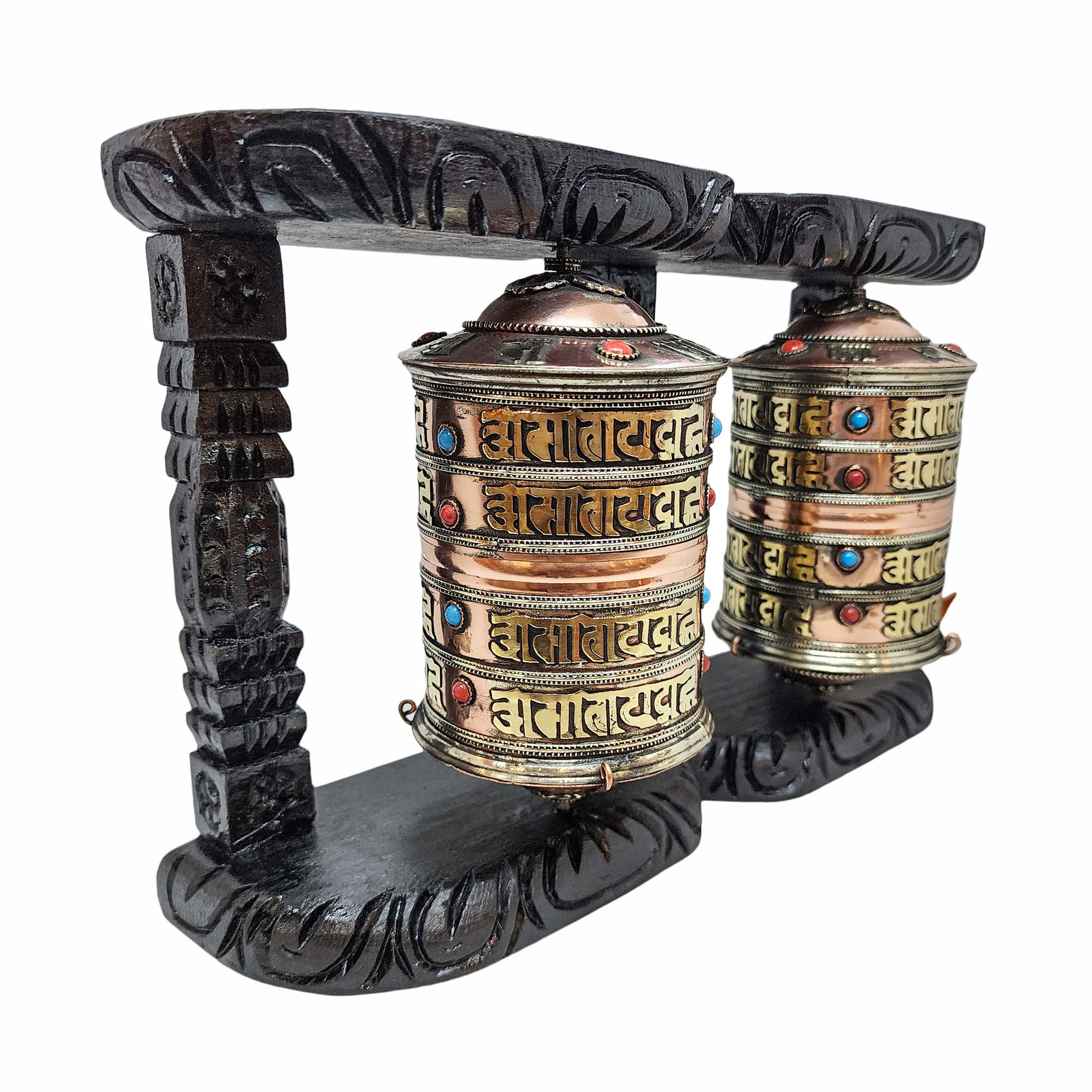 Buddhist Handmade Wall Prayer Wheel <span Style=