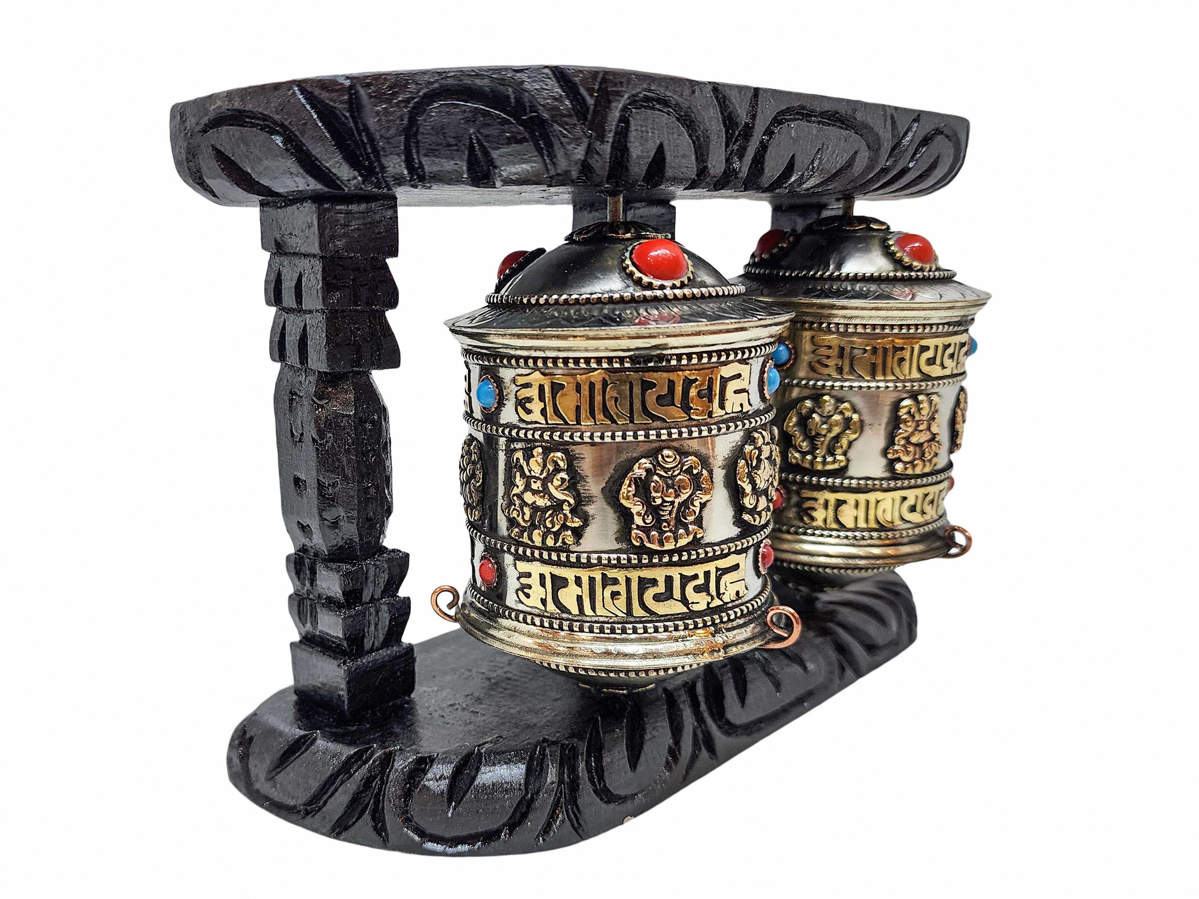 Buddhist Handmade Wall Prayer Wheel <span Style=