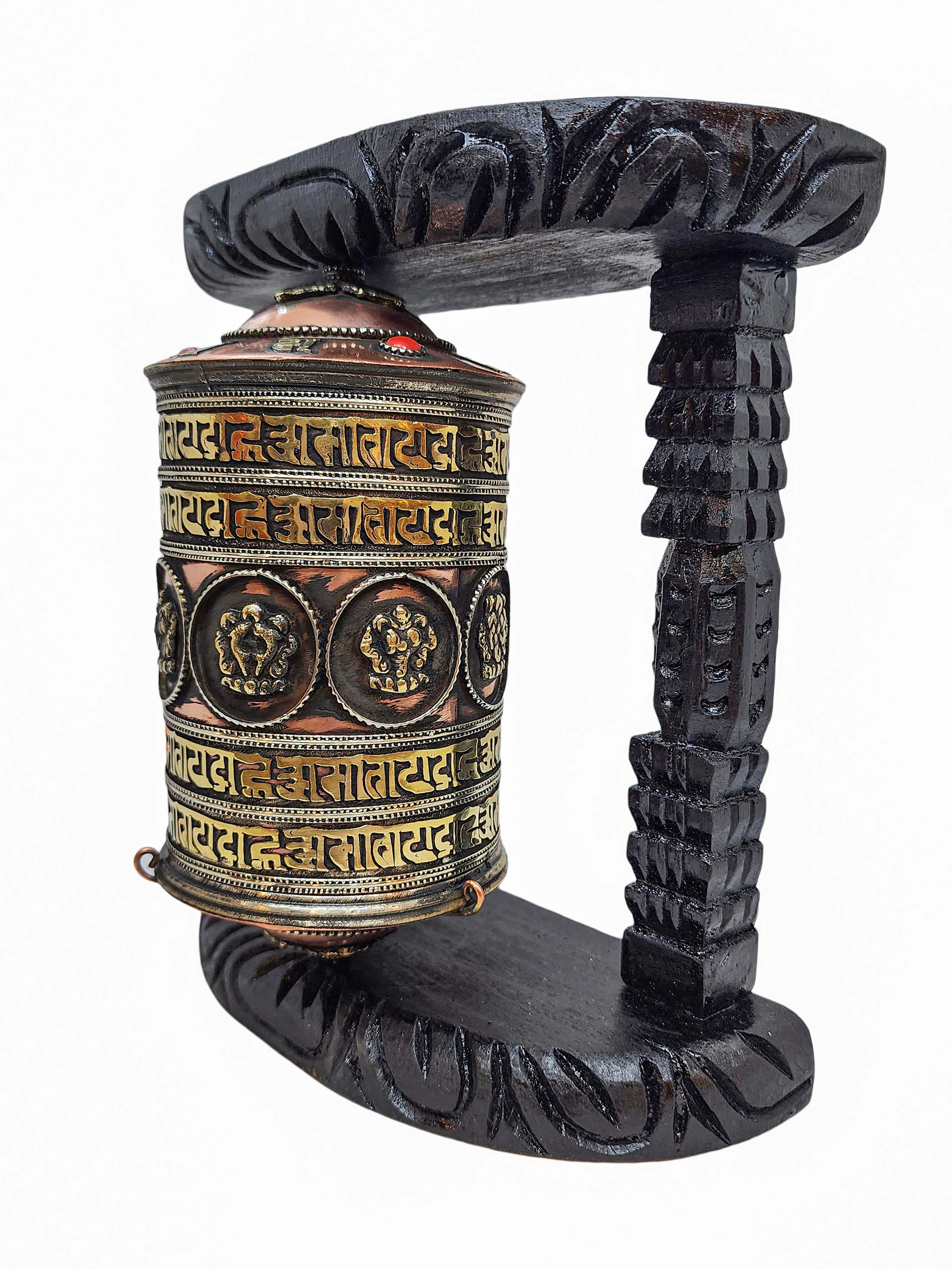 Buddhist Handmade Wall Prayer Wheel <span Style=