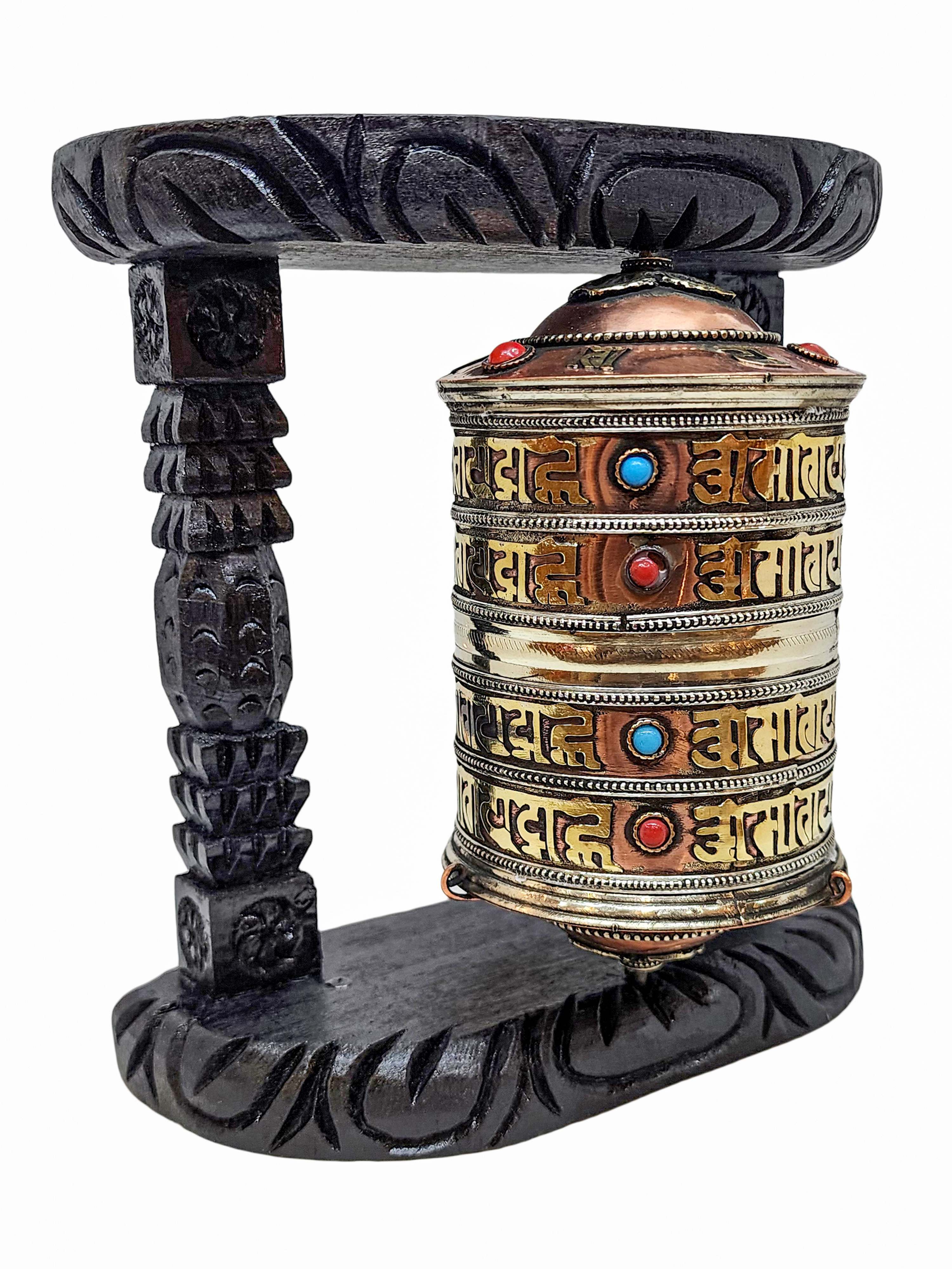 Buddhist Handmade Wall Prayer Wheel <span Style=