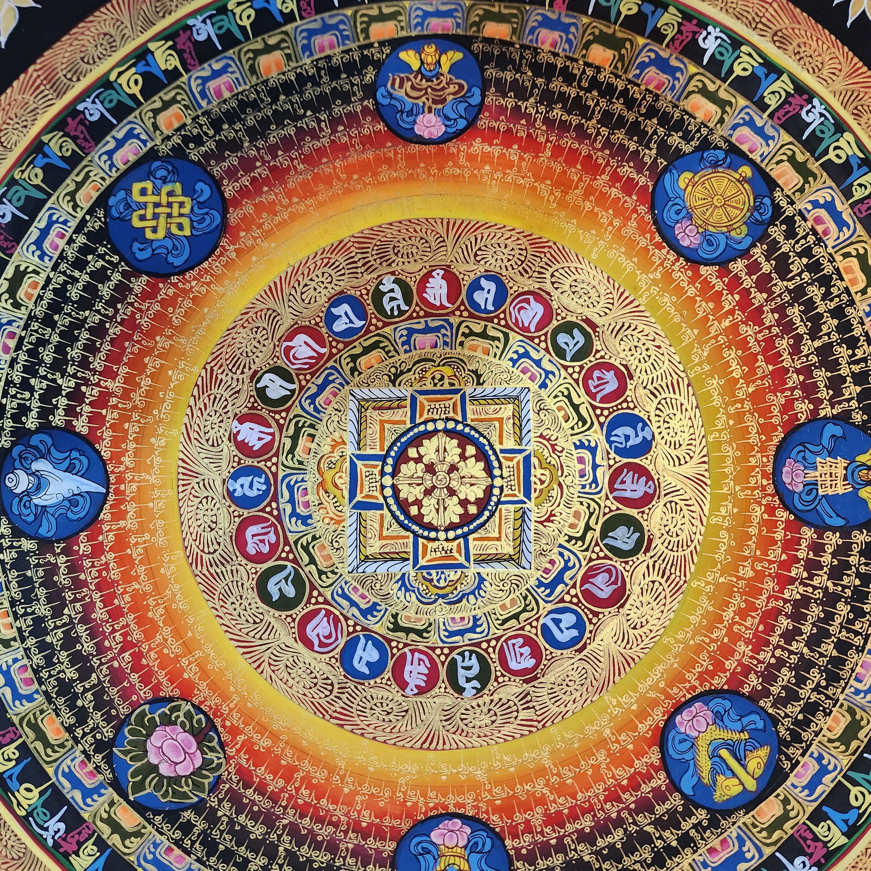 Mantra Mandala Thangka <span Style=