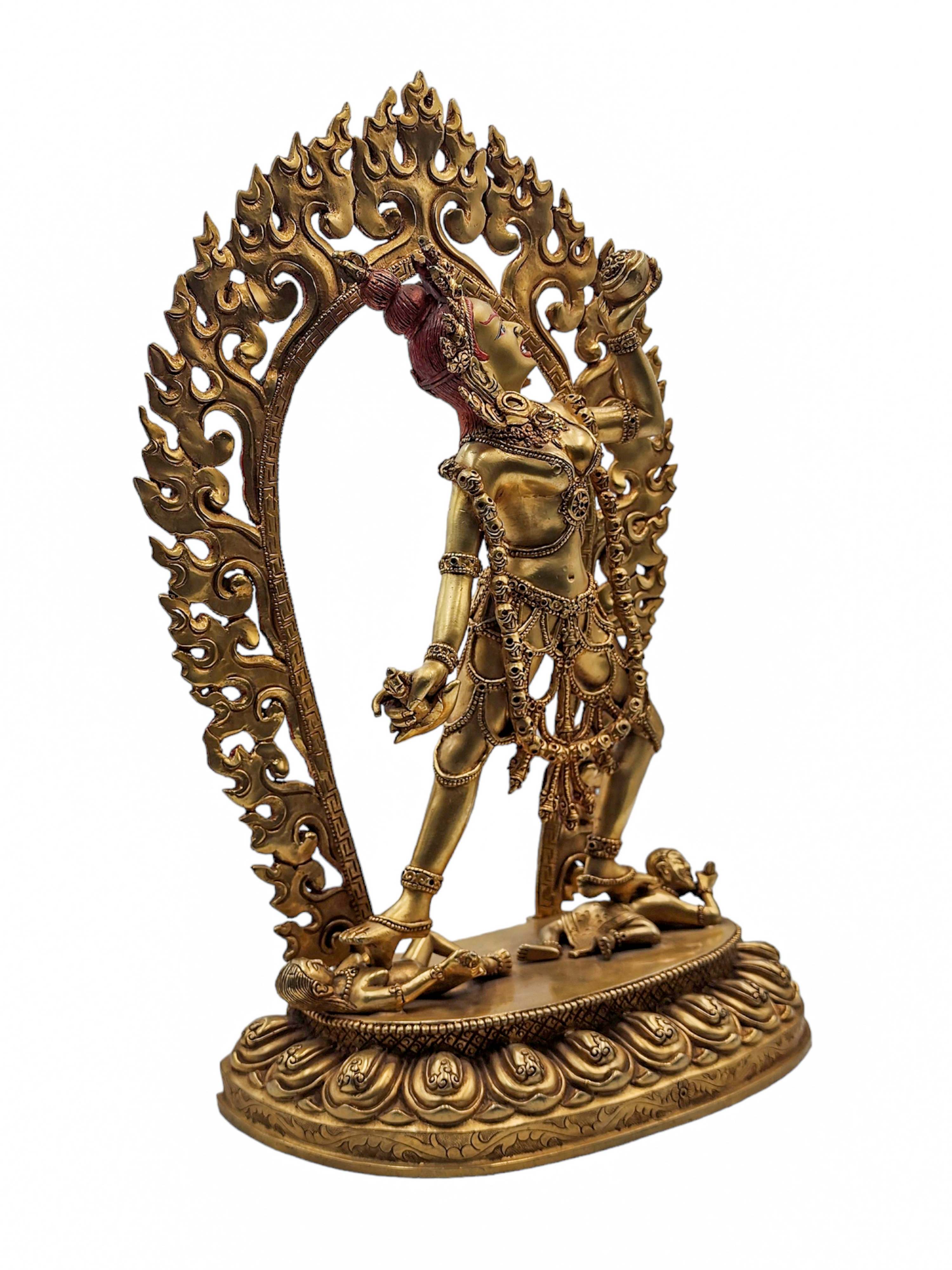 vajrayogini, Buddhist Handmade Statue, gold Plated, faced Painted, high Quality