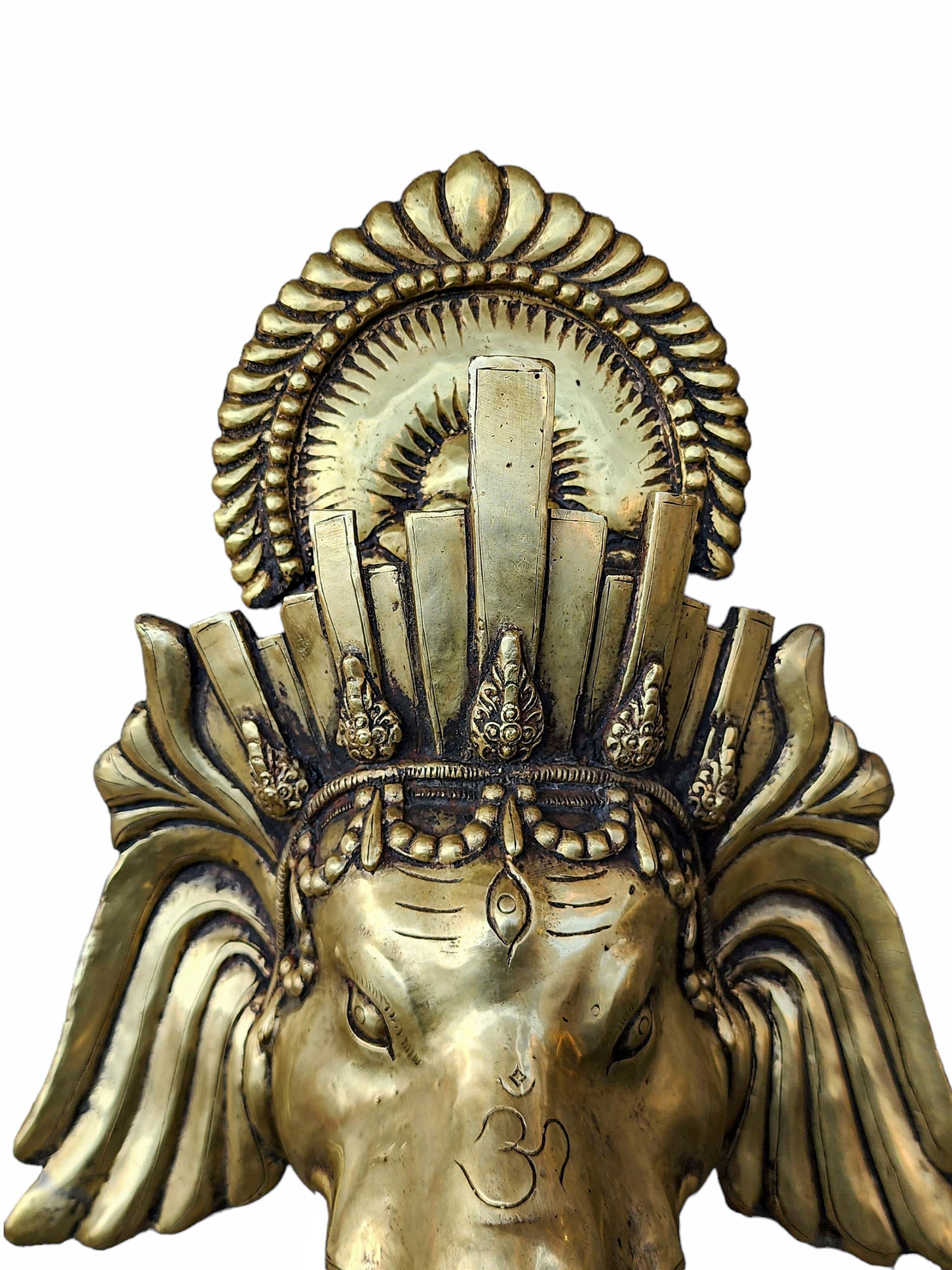 ganesh Mask, Handmade Metal Mask