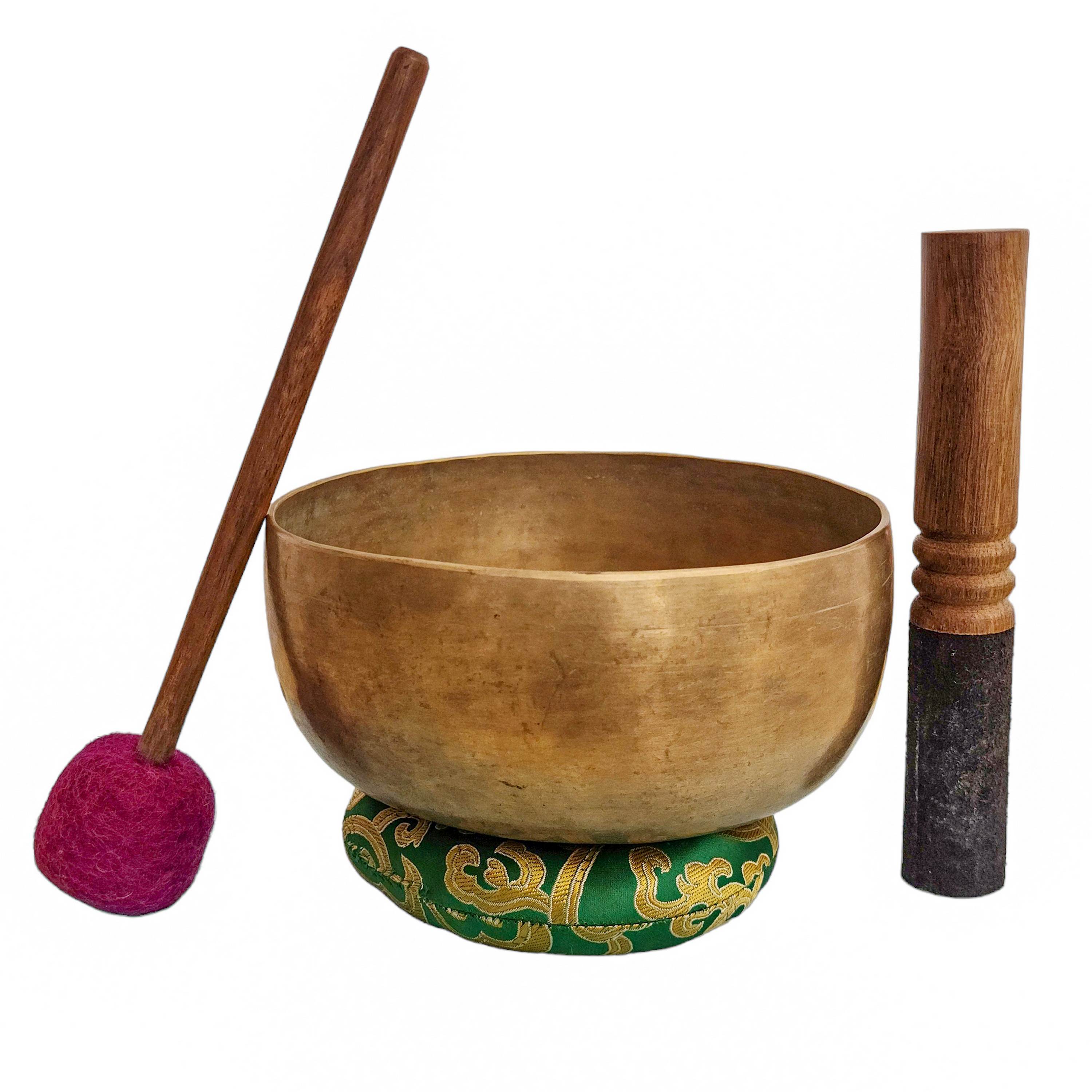 Jambati Singing Bowl, Buddhist Hand Beaten, Antique Finishing