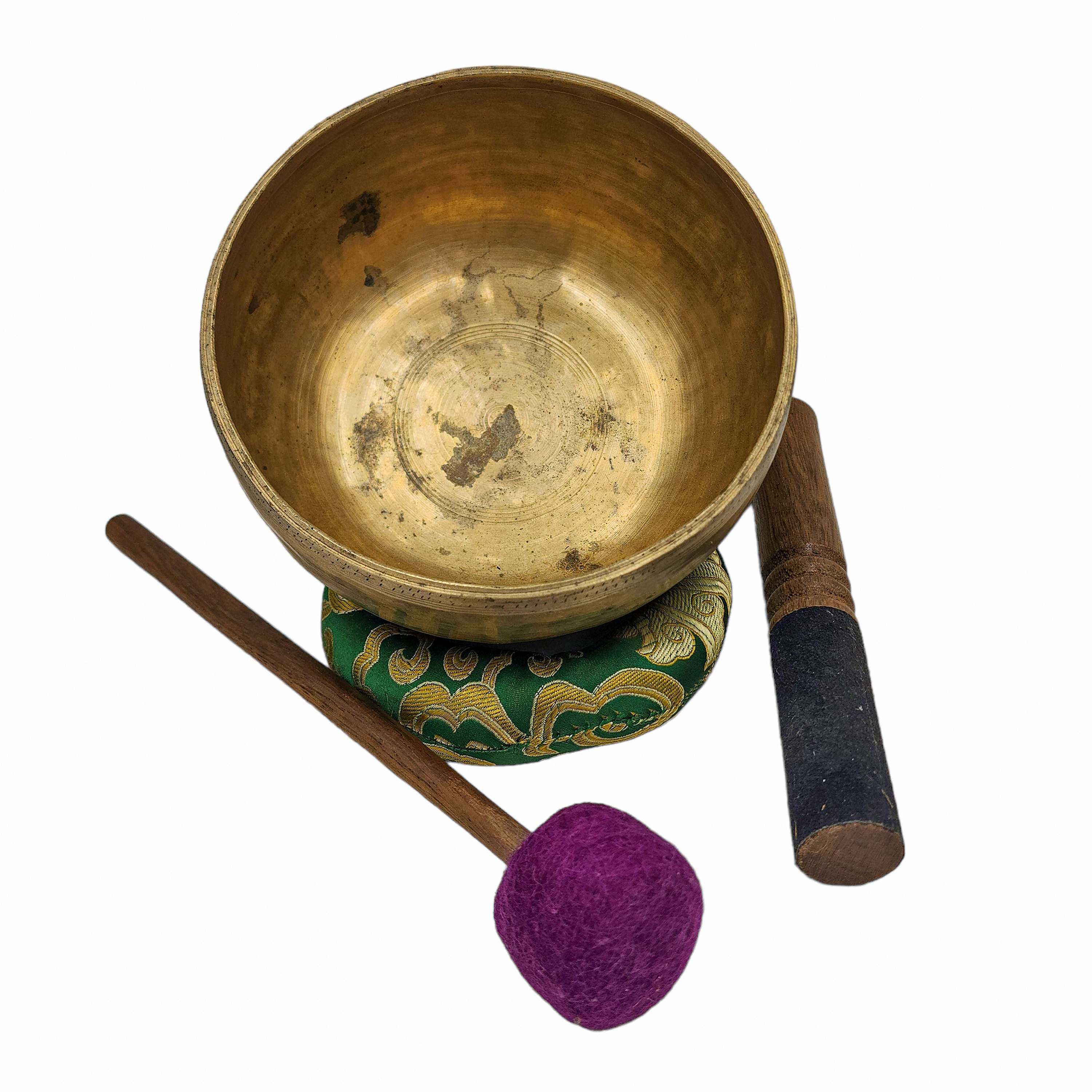 Thadobati Singing Bowl, Buddhist Hand Beaten, Antique Finishing