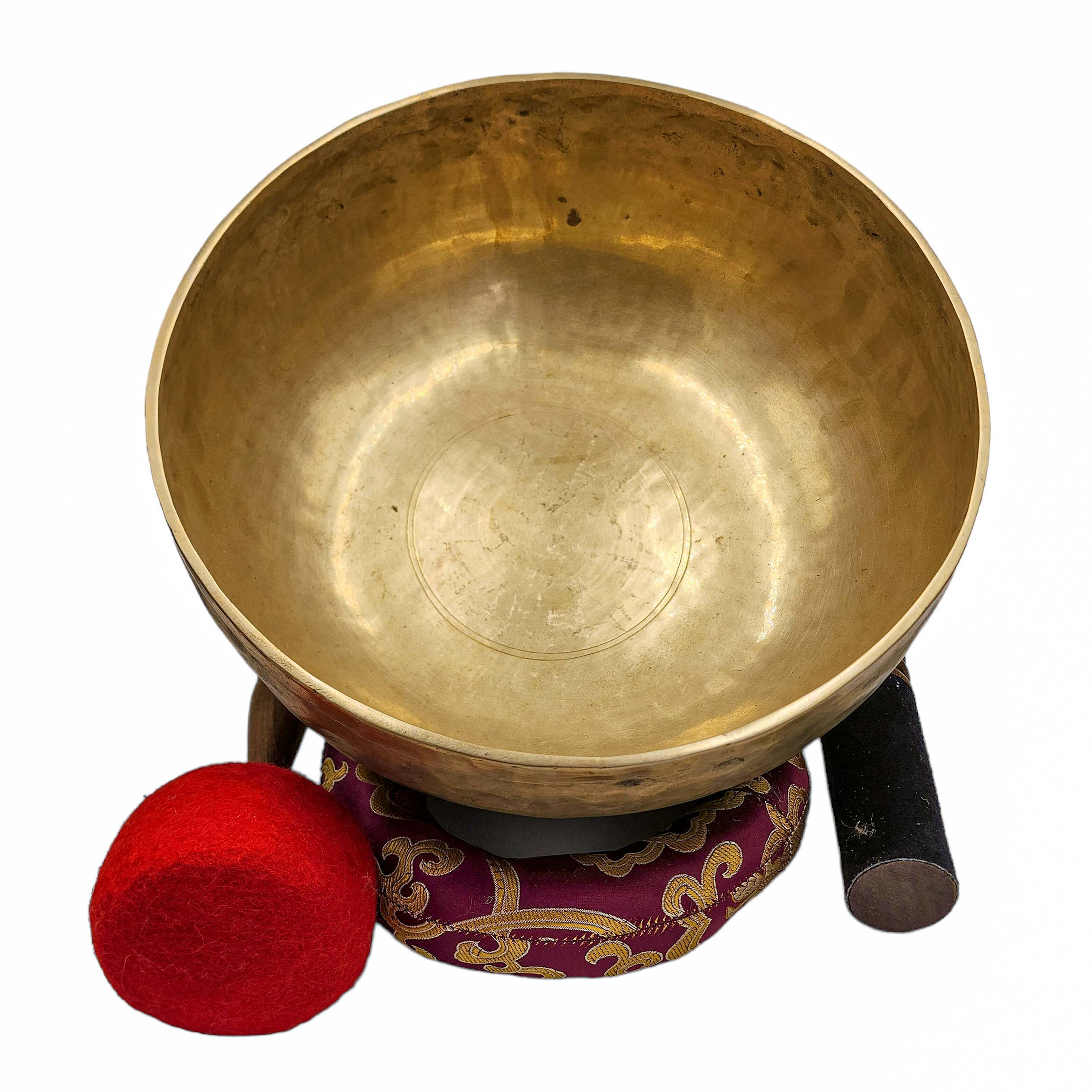 Jambati Singing Bowl, Buddhist Hand Beaten, Antique Finishing