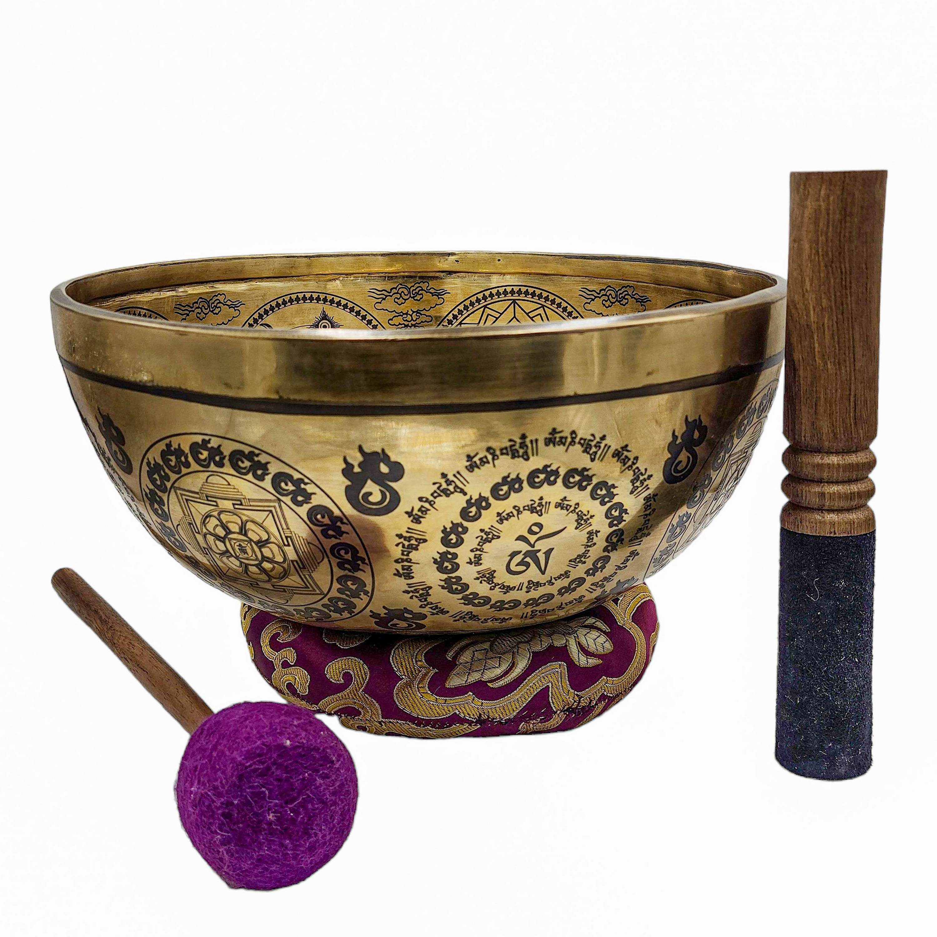 Singing Bowl, Buddhist Hand Beaten, <span Style=