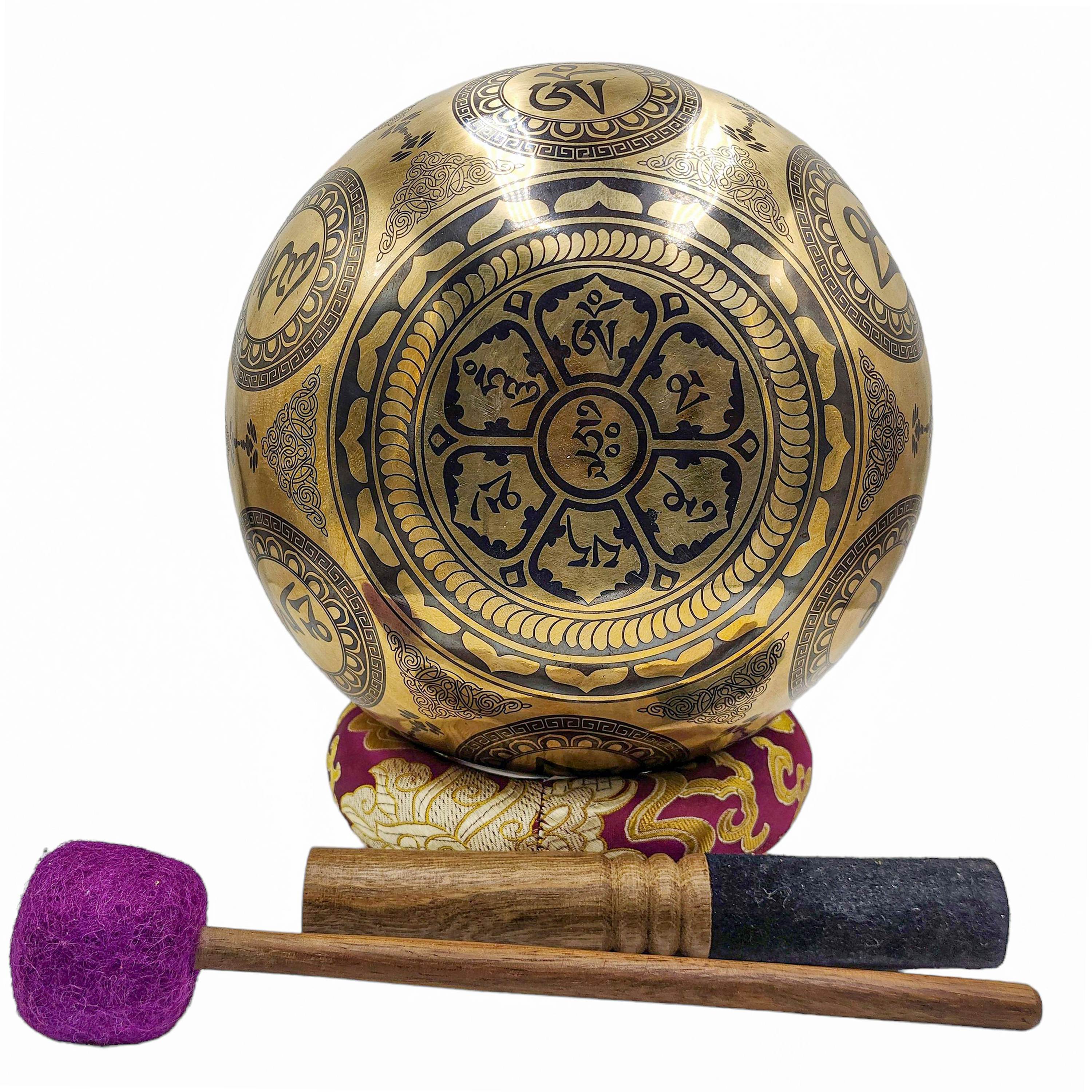 Singing Bowl, Buddhist Hand Beaten, <span Style=