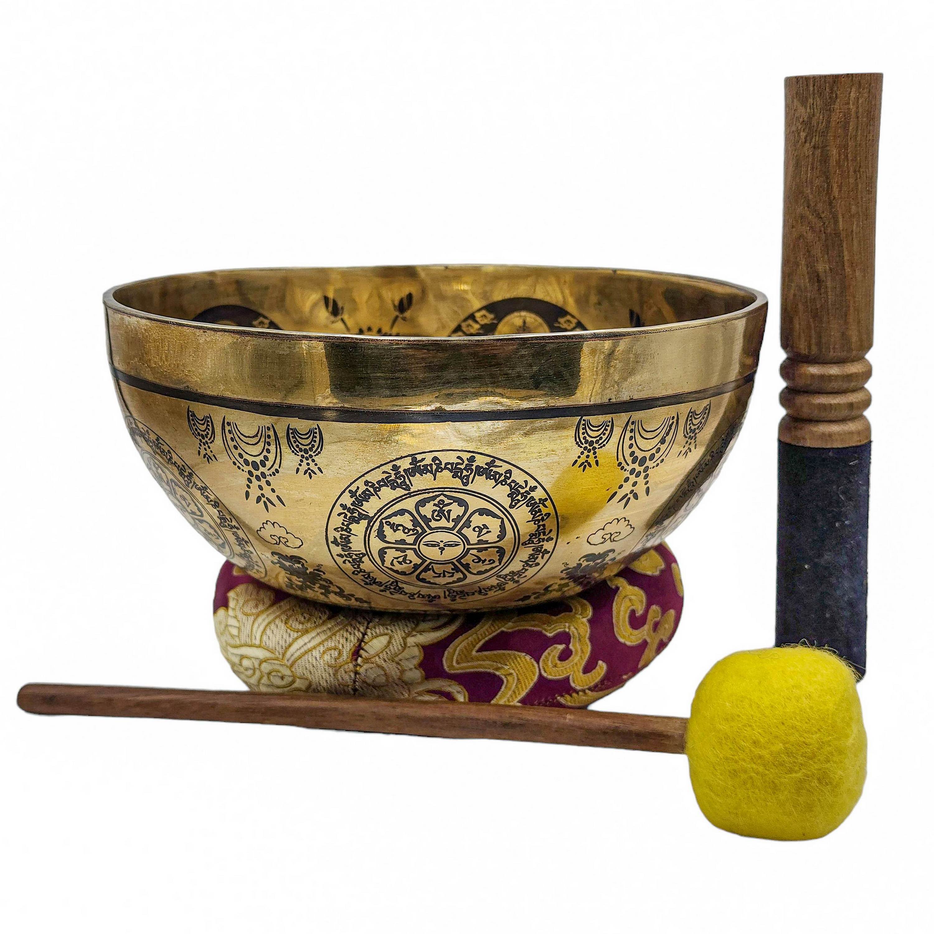 Singing Bowl, Buddhist Hand Beaten, <span Style=