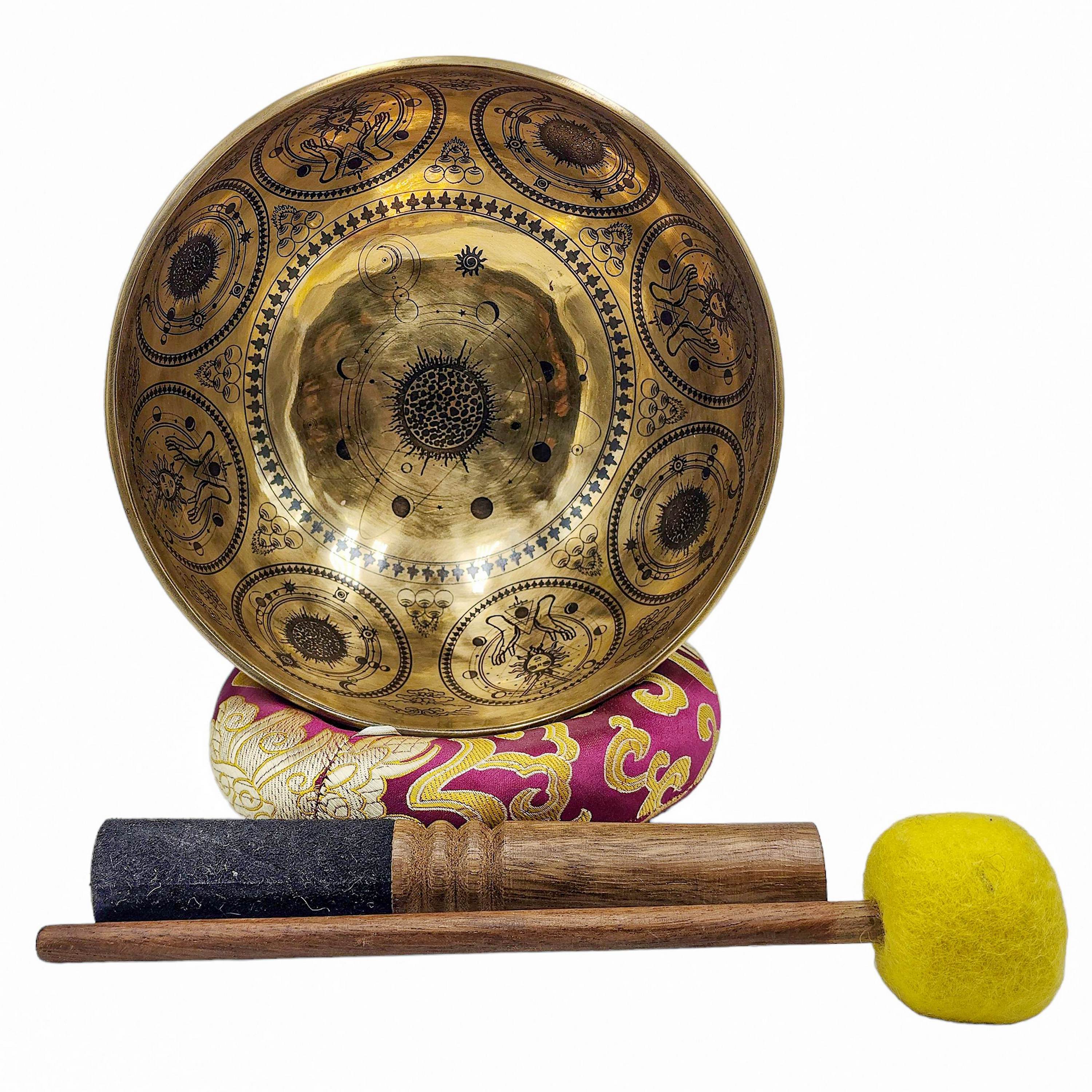 Singing Bowl, Buddhist Hand Beaten, <span Style=