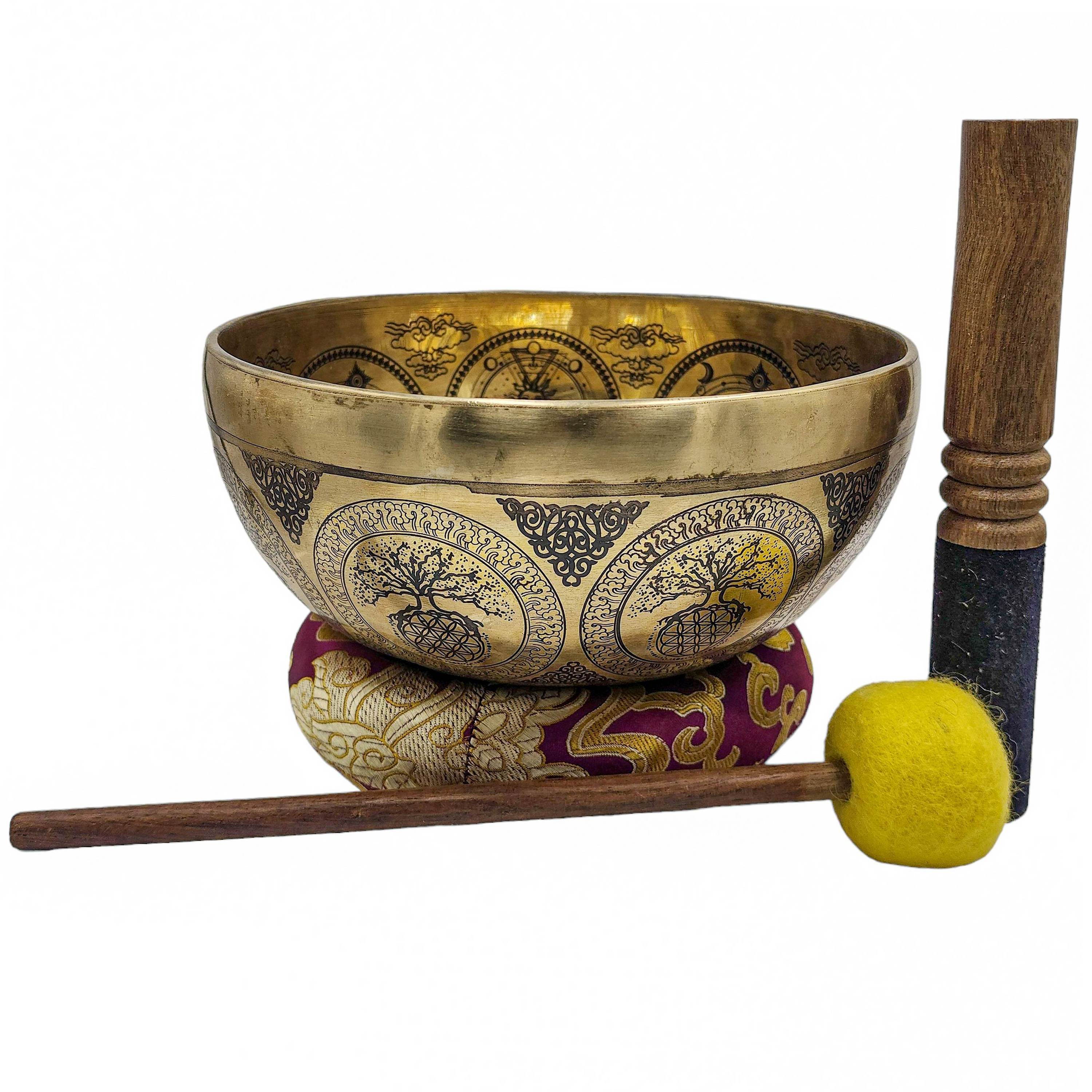 Singing Bowl, Buddhist Hand Beaten, <span Style=