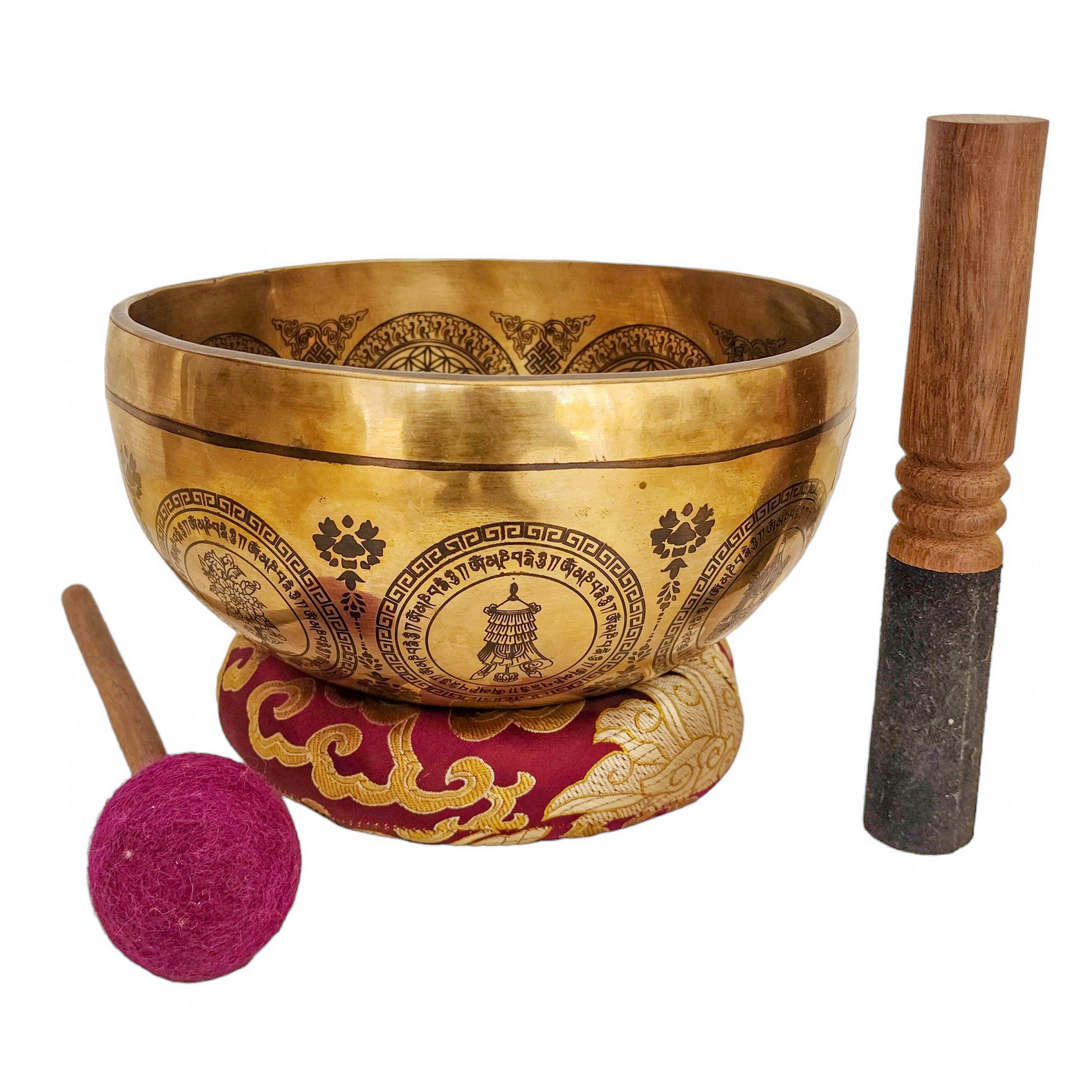 Singing Bowl, Buddhist Hand Beaten, <span Style=