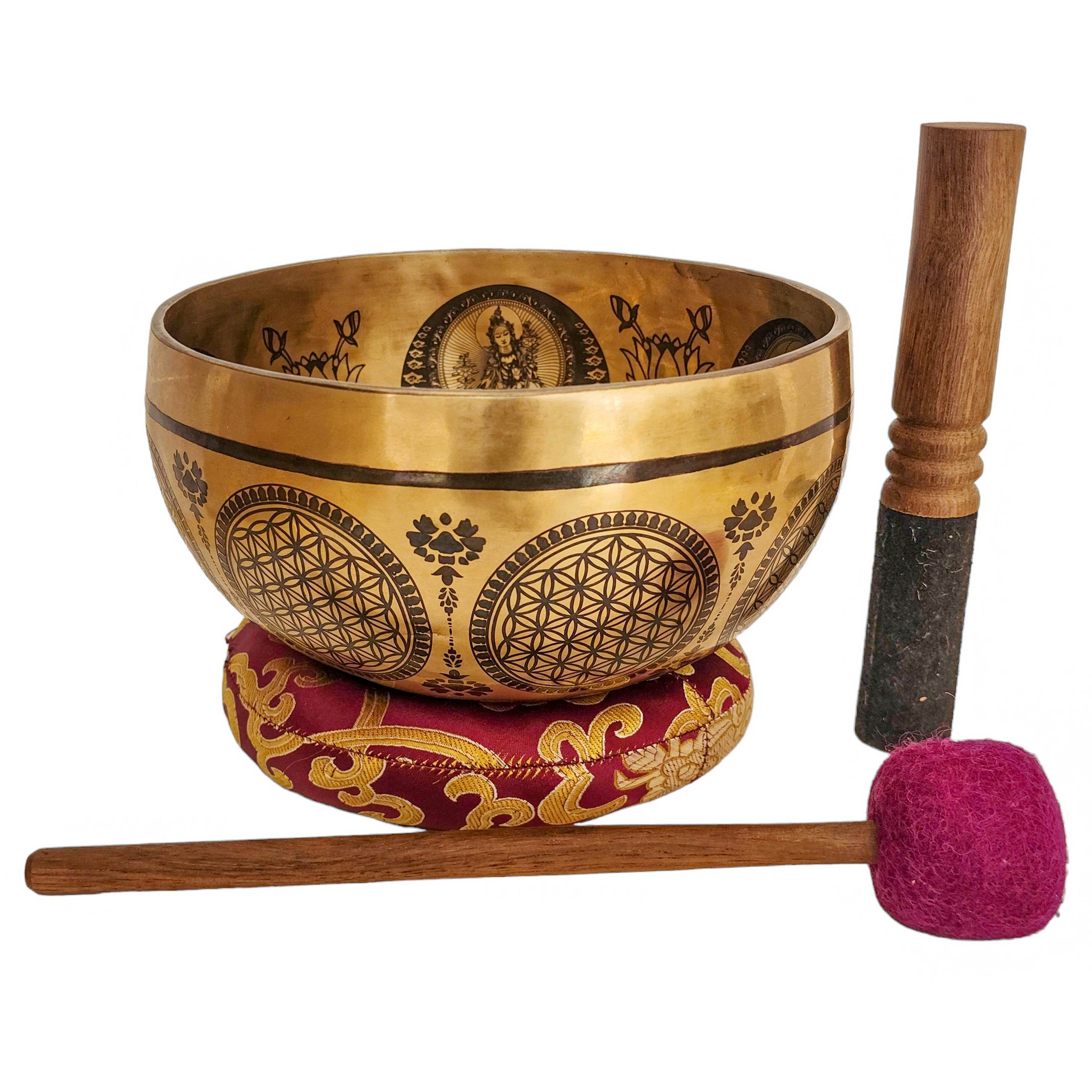 Singing Bowl, Buddhist Hand Beaten, <span Style=