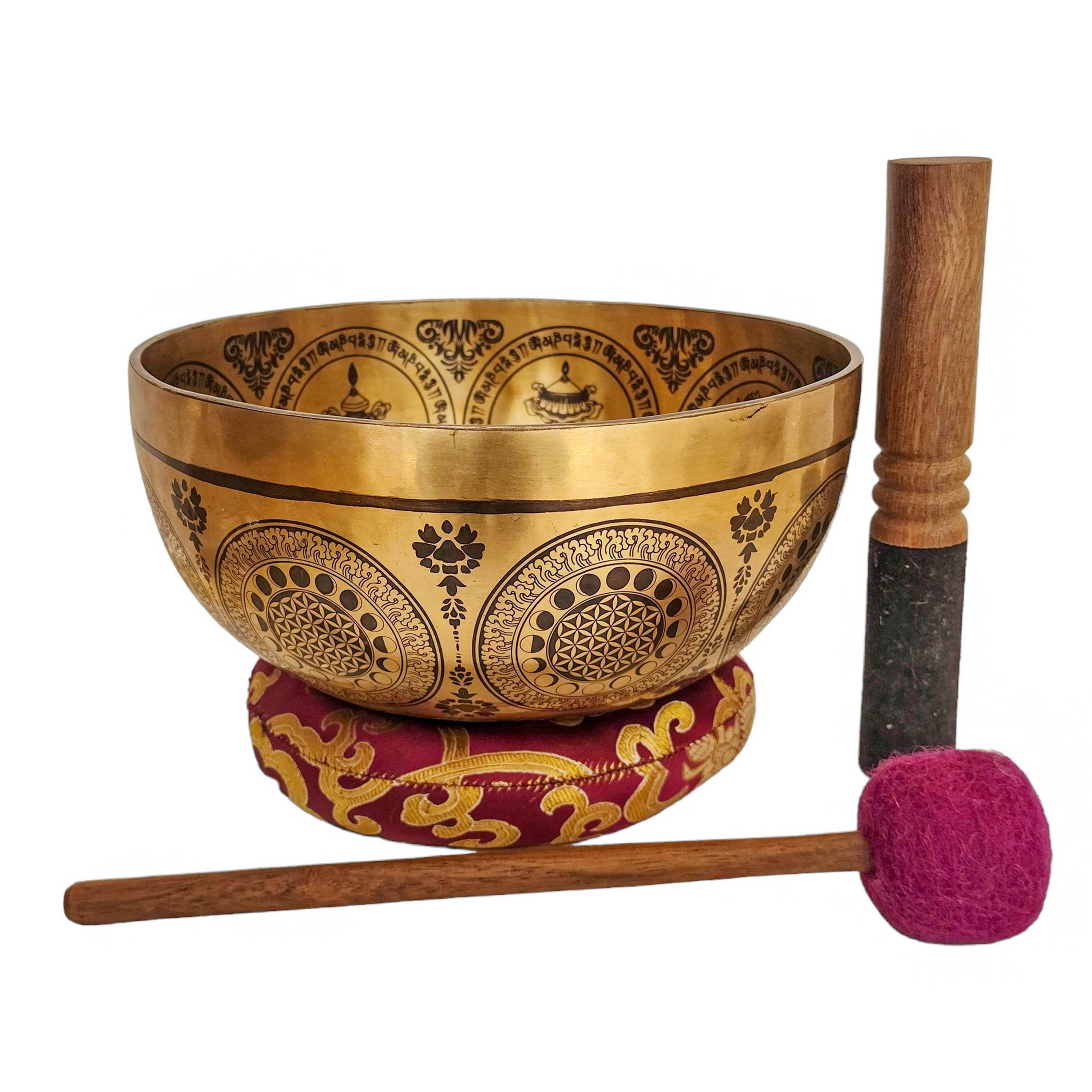 Singing Bowl, Buddhist Hand Beaten, <span Style=