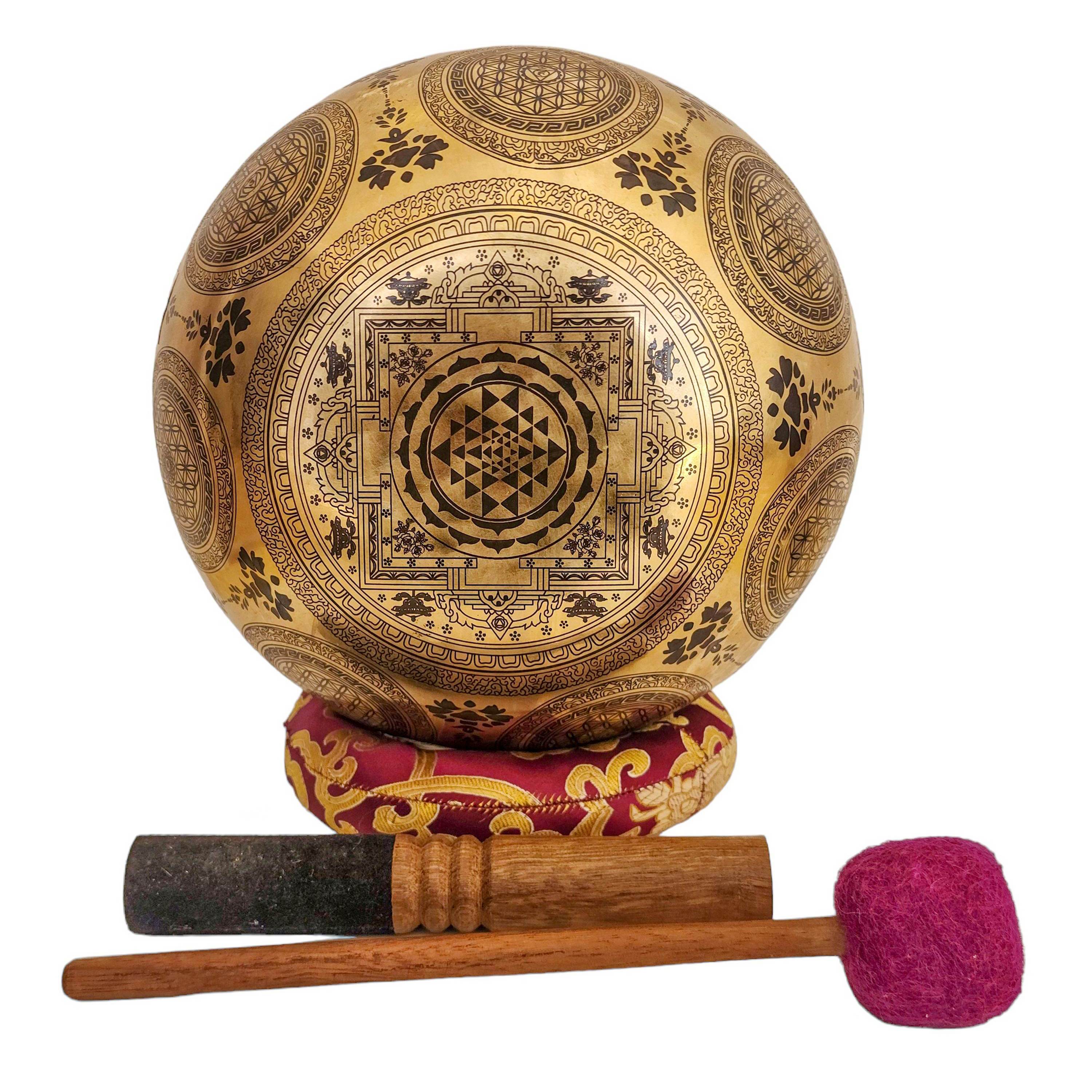 Singing Bowl, Buddhist Hand Beaten, <span Style=