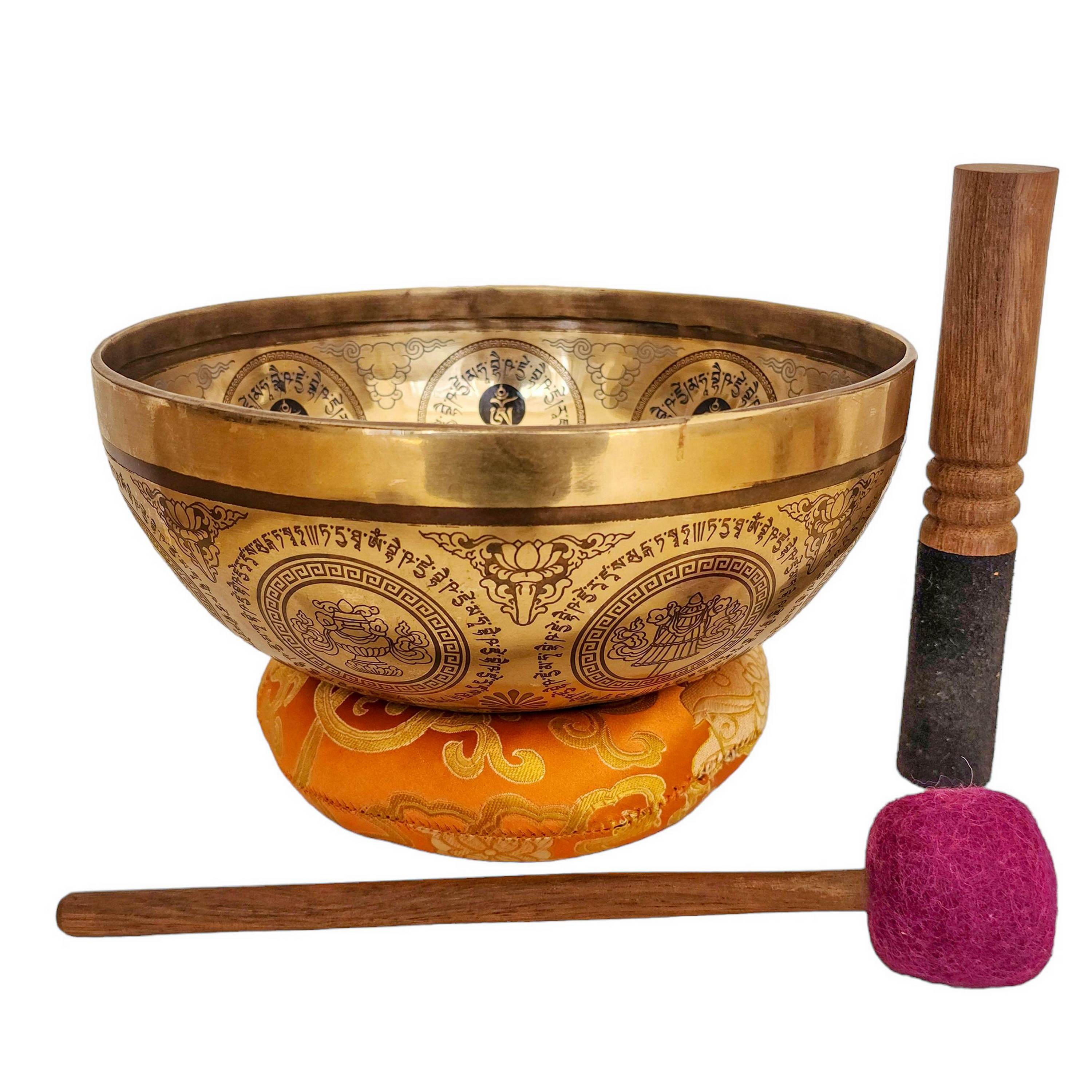 Singing Bowl, Buddhist Hand Beaten, <span Style=