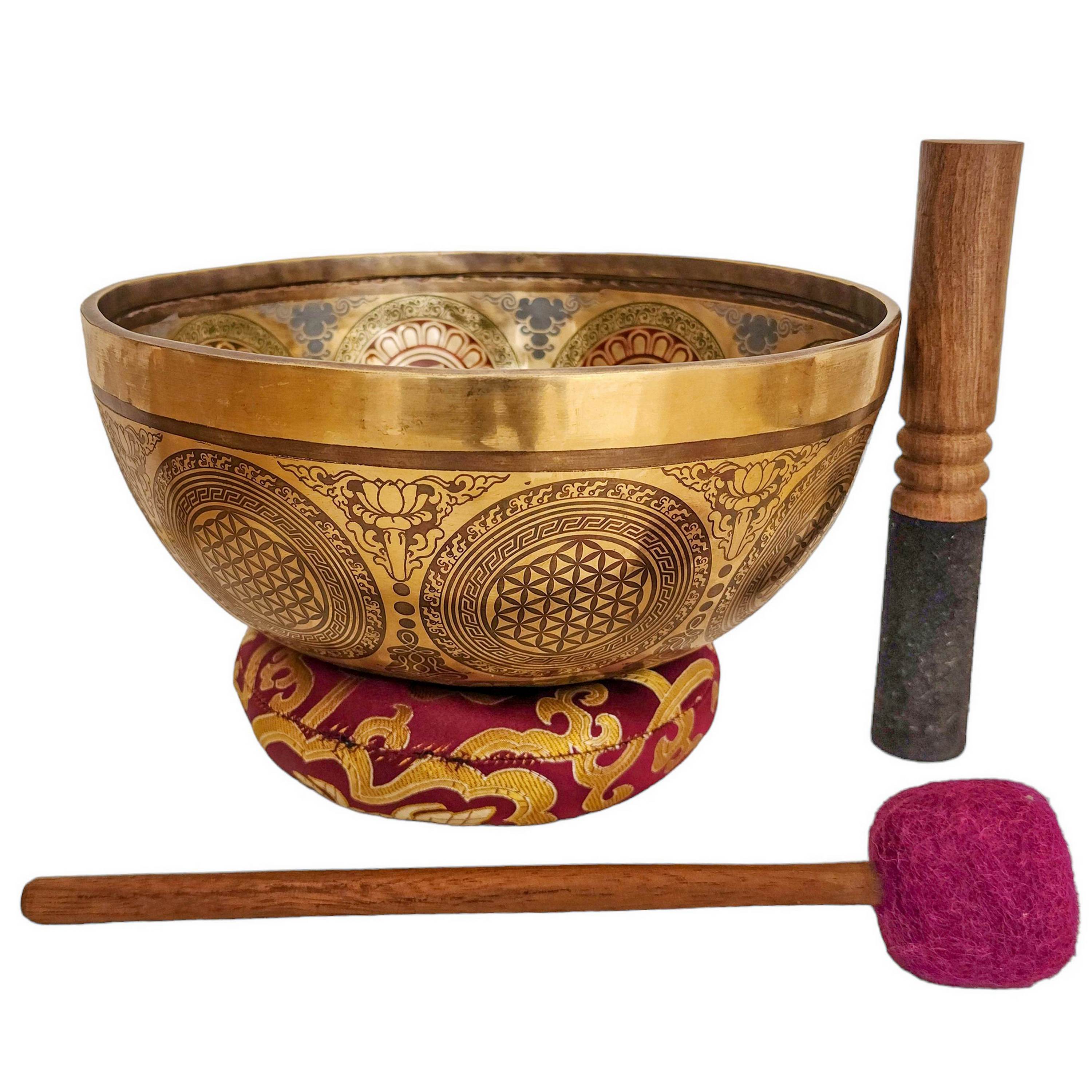 Singing Bowl, Buddhist Hand Beaten, <span Style=