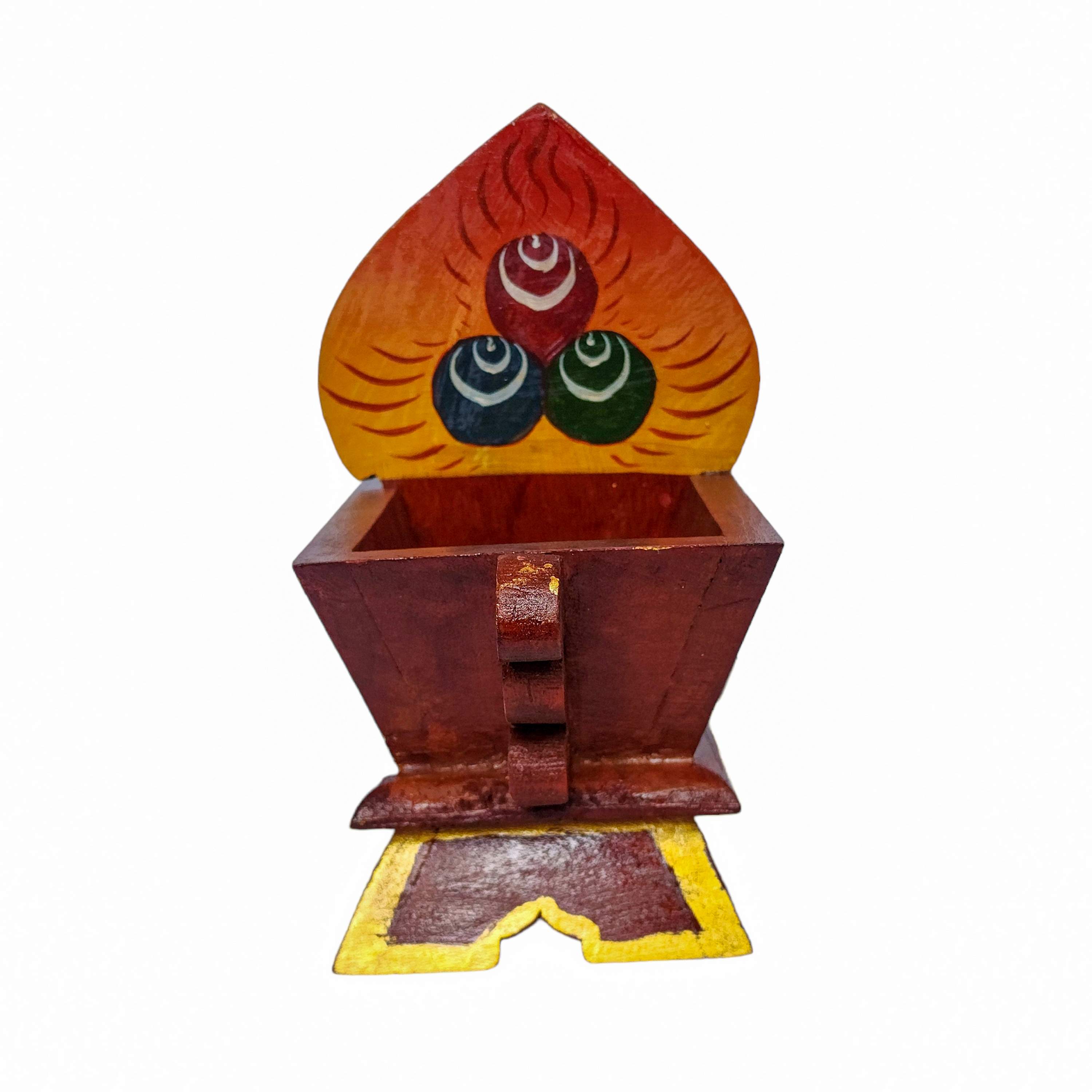 Tibetan Ritual Wooden Box, <span Style=