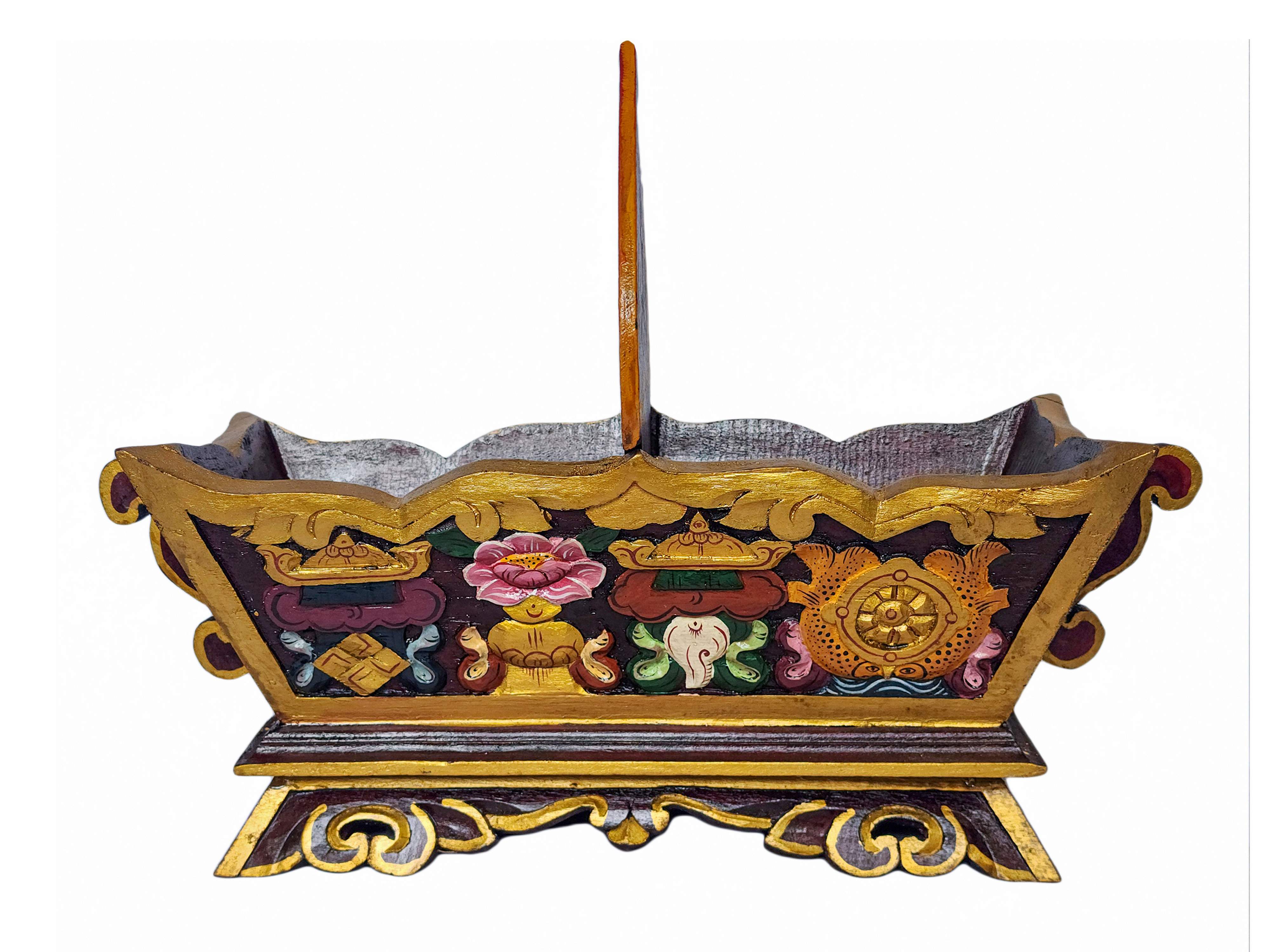 Tibetan Ritual Wooden Box, <span Style=