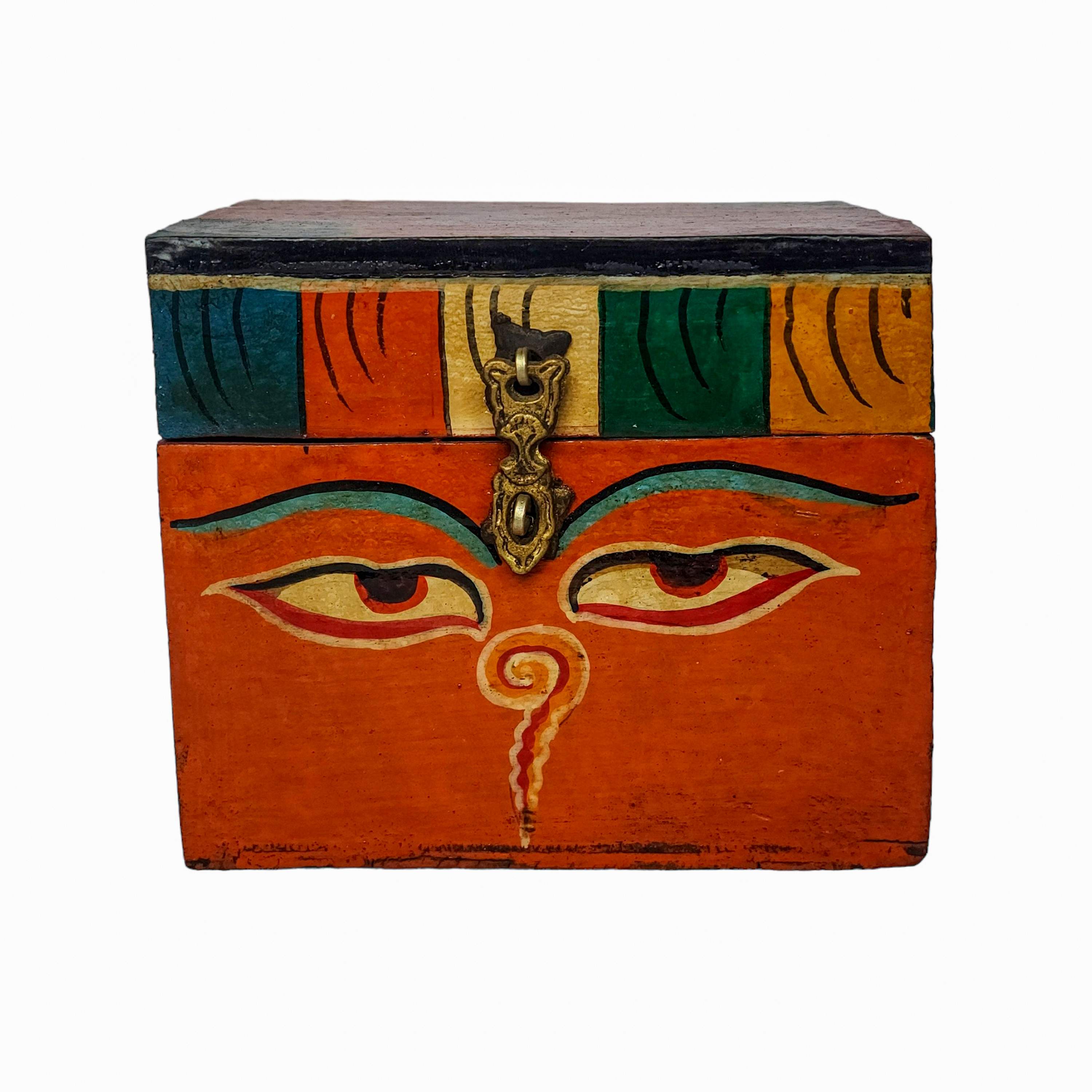 Tibetan Ritual Wooden Box, <span Style=