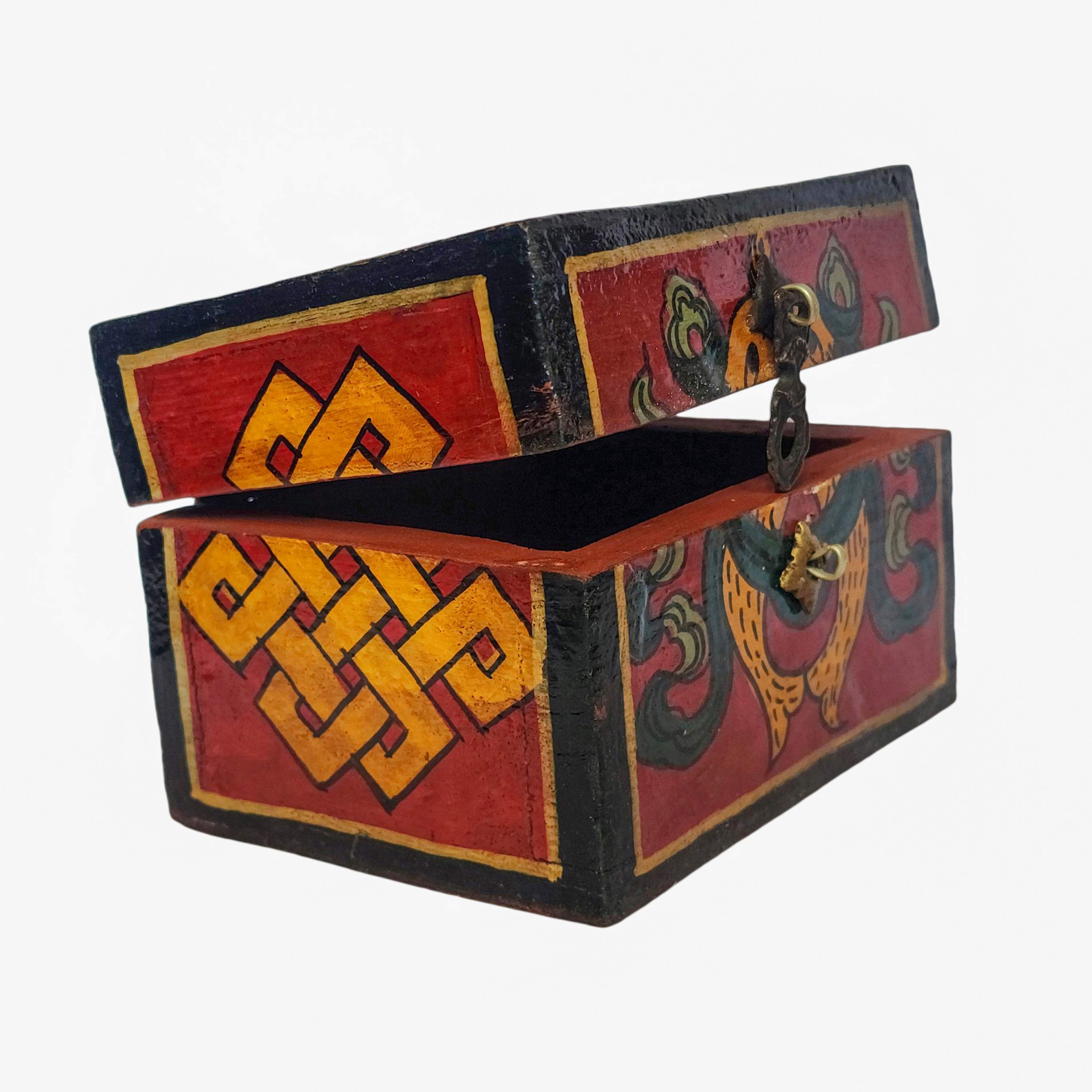 Tibetan Ritual Wooden Box, <span Style=