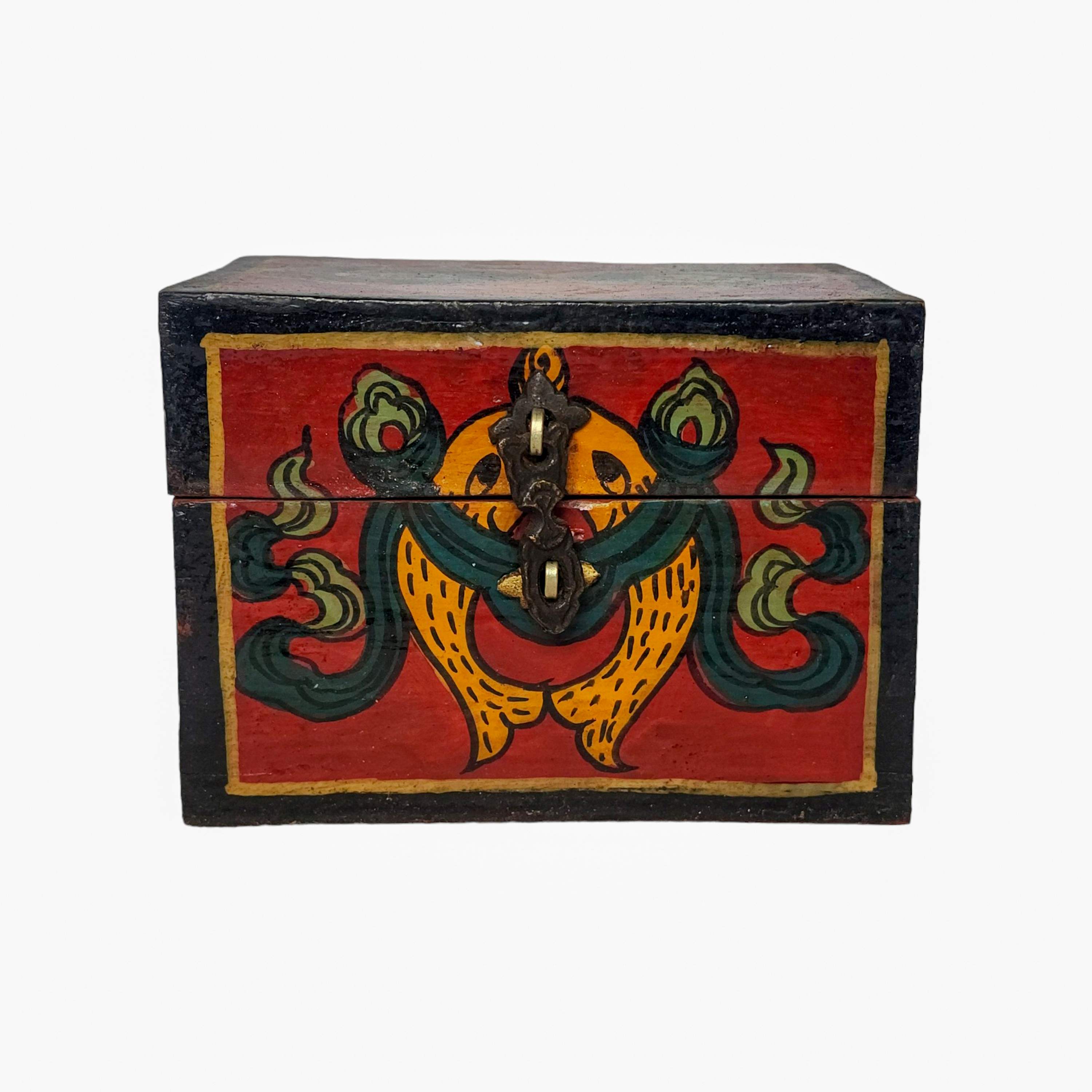 Tibetan Ritual Wooden Box, <span Style=