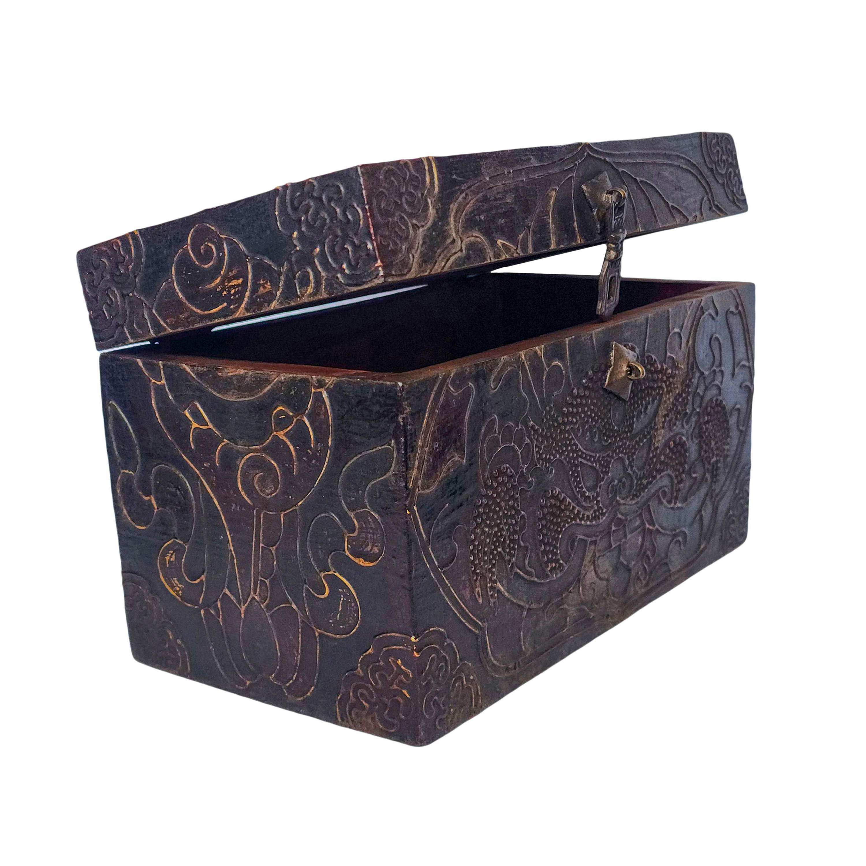 Tibetan Ritual Wooden Box, <span Style=