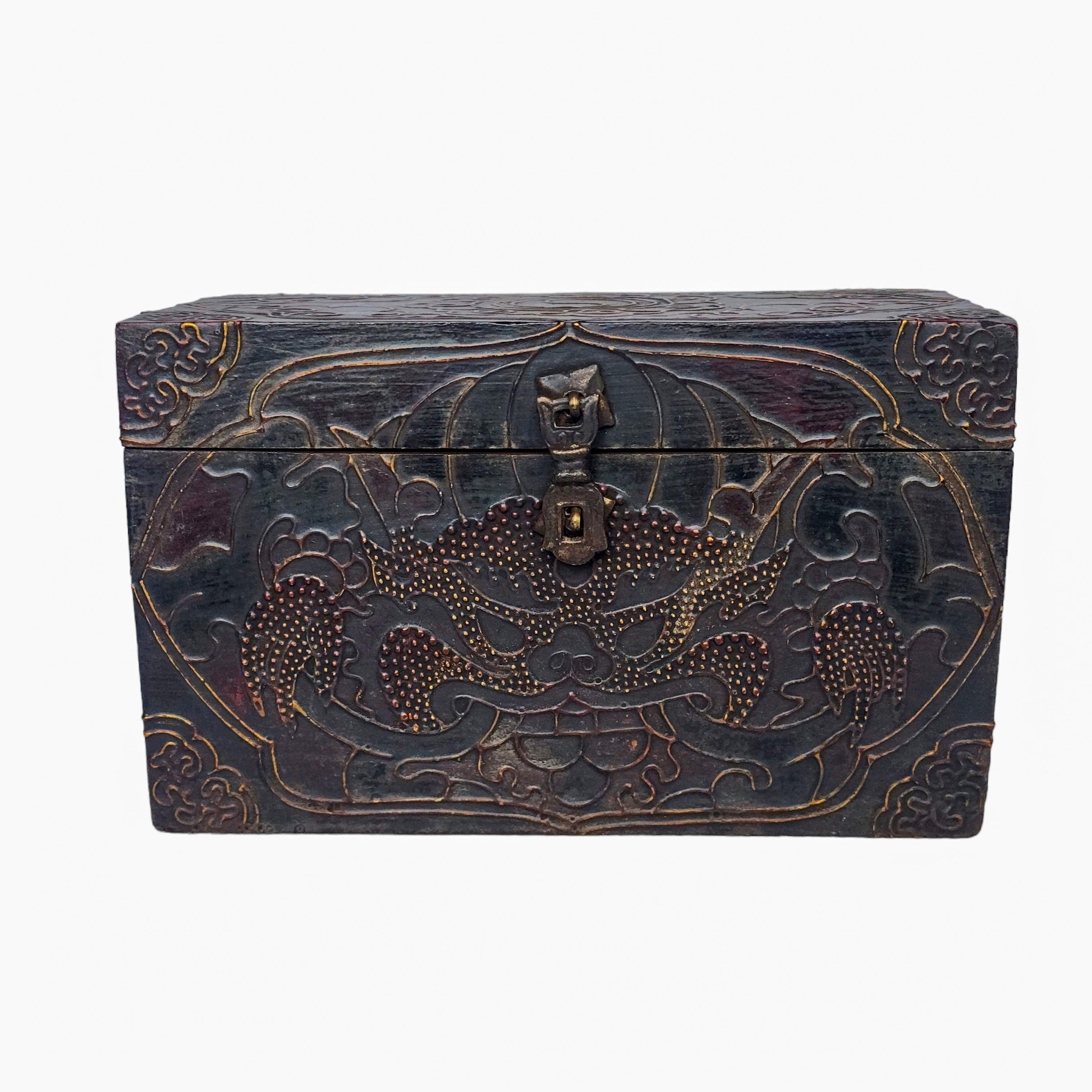 Tibetan Ritual Wooden Box, <span Style=