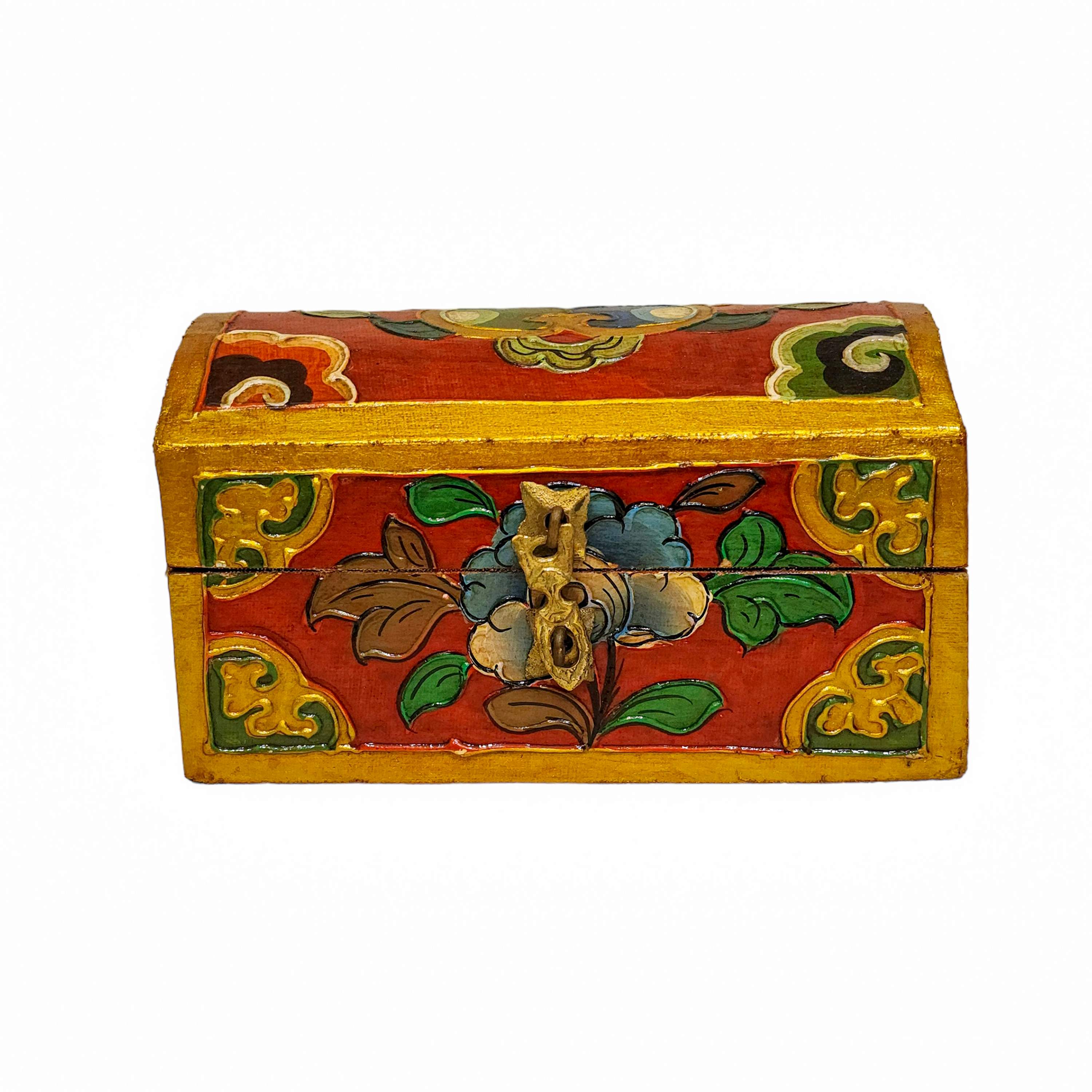 Tibetan Ritual Wooden Box, <span Style=