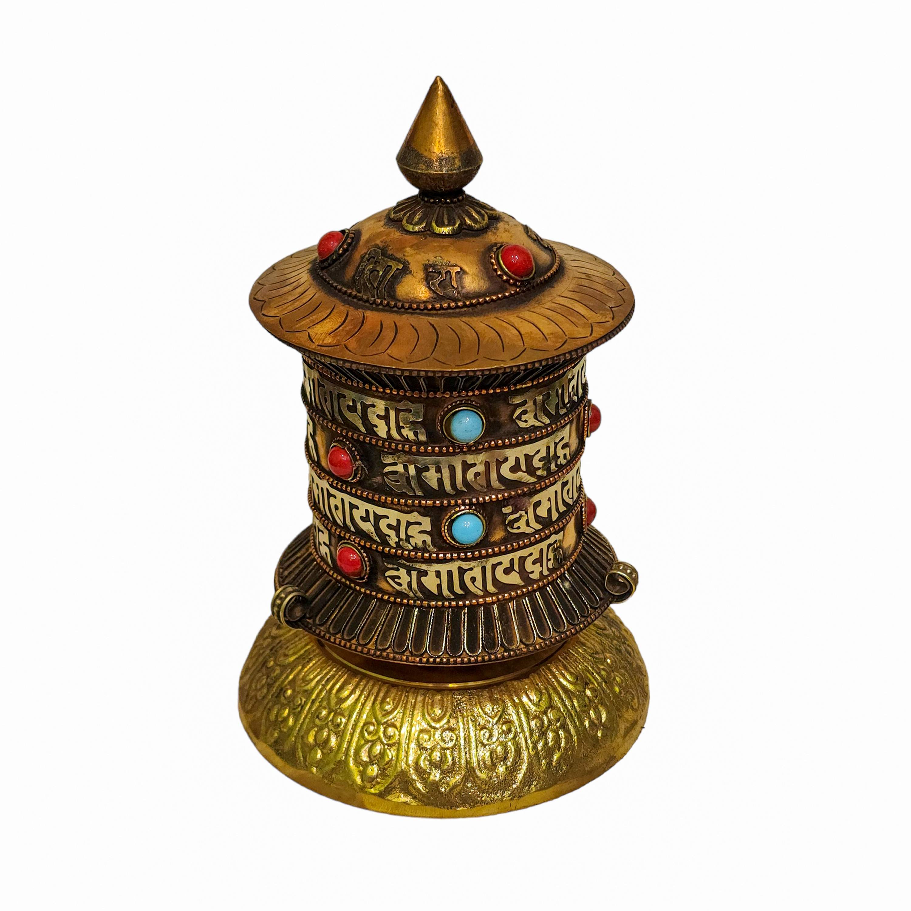 Table Top Prayer Wheel, Buddhist Handmade Prayer Wheel, mantra Inside ...