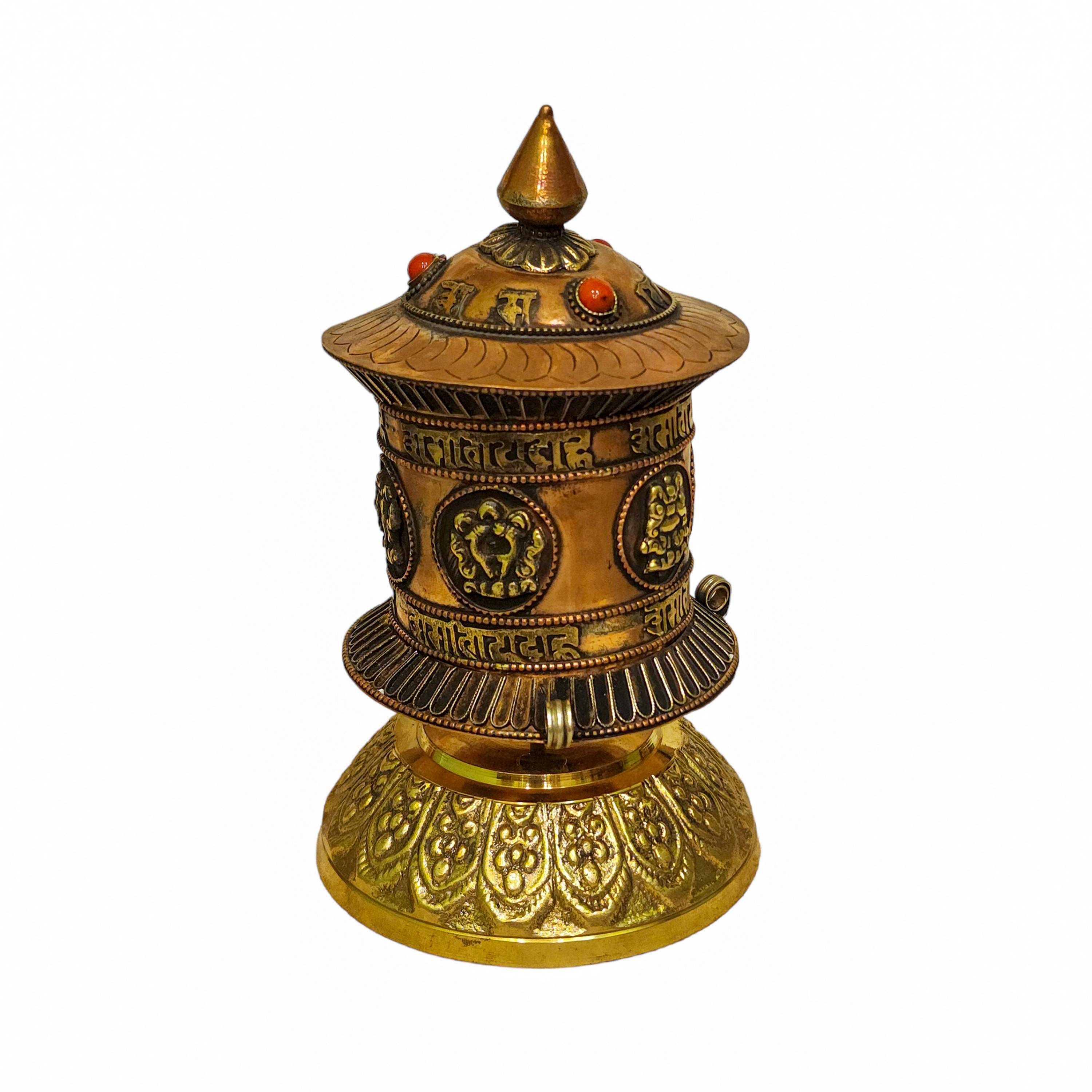 Table Top Prayer Wheel, Buddhist Handmade Prayer Wheel, mantra Inside